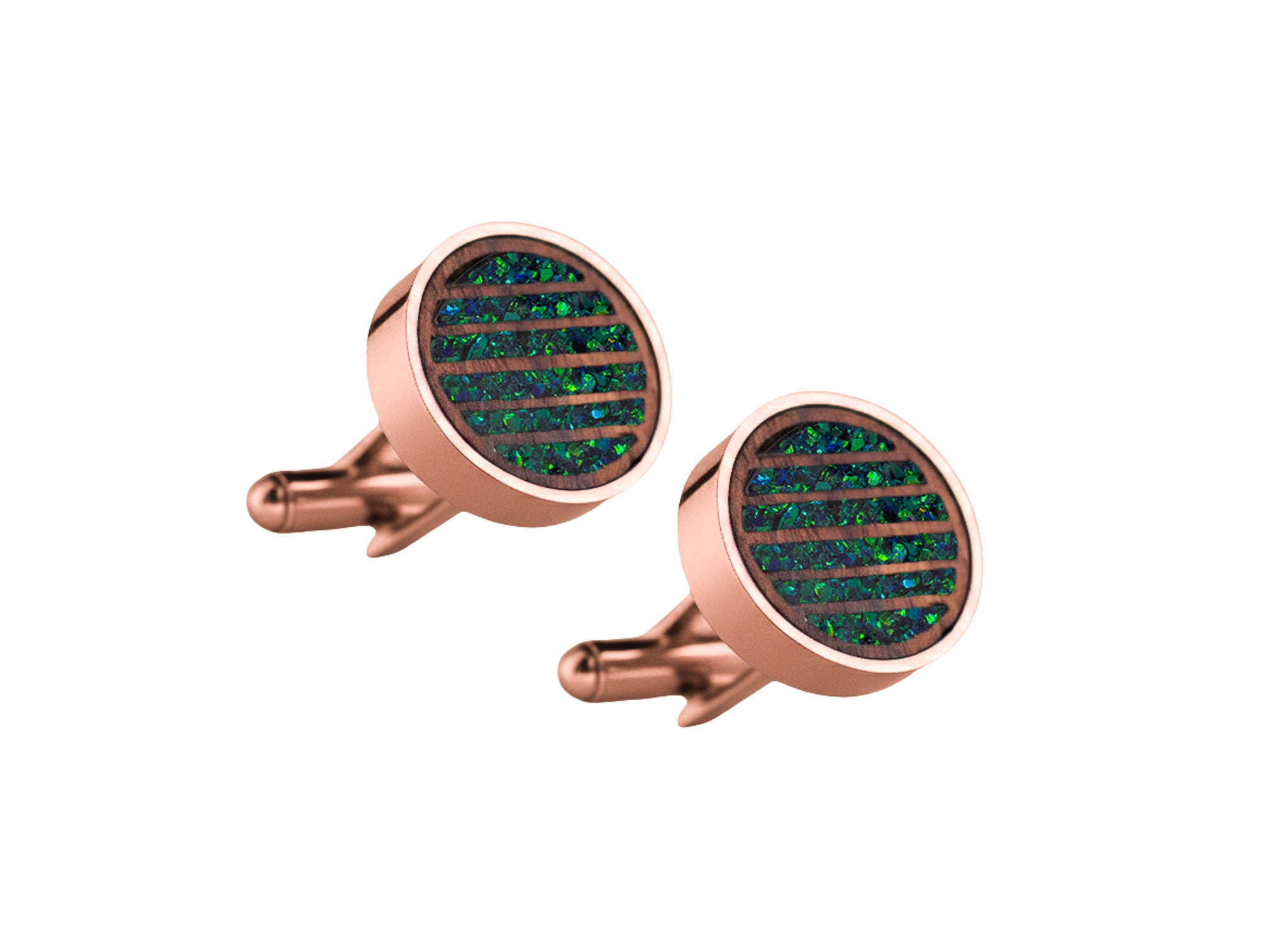 Lines Cufflinks Rosewood