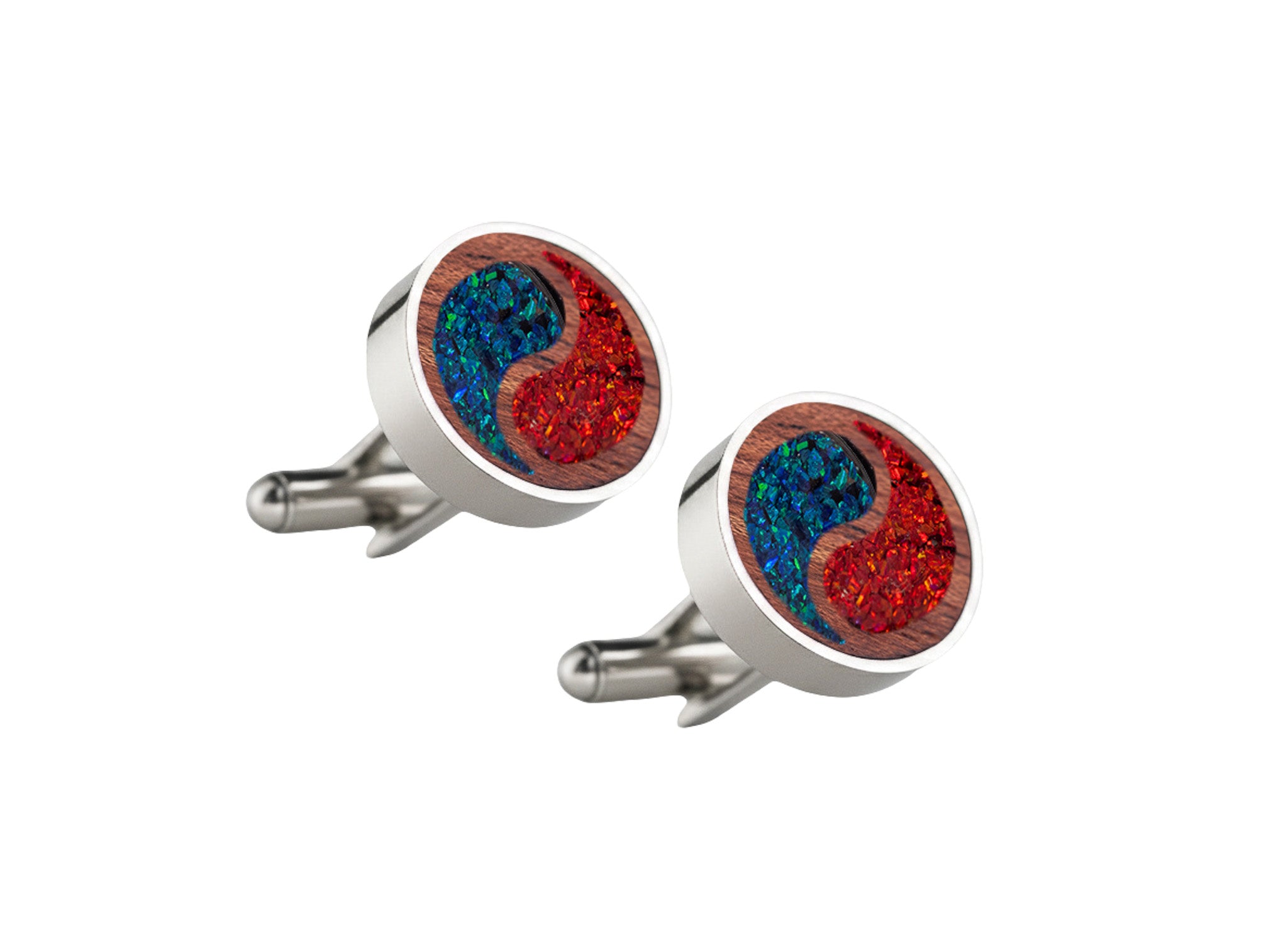 Yin Yang Cufflinks Bubinga