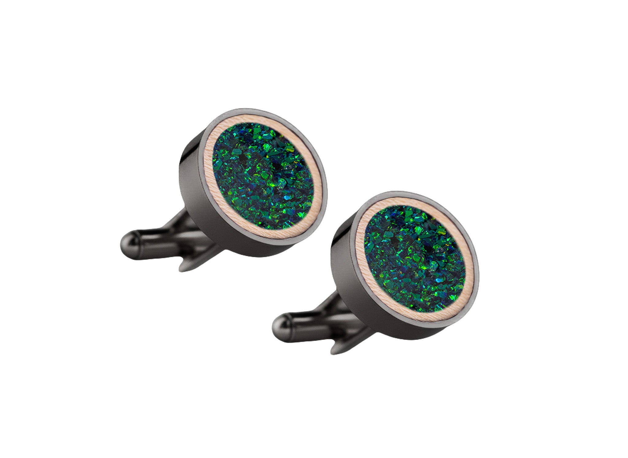 Circle Cufflinks Maple