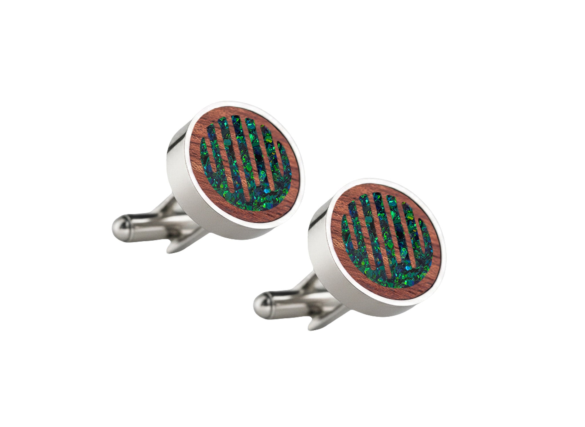 Raindrops Cufflinks Bubinga