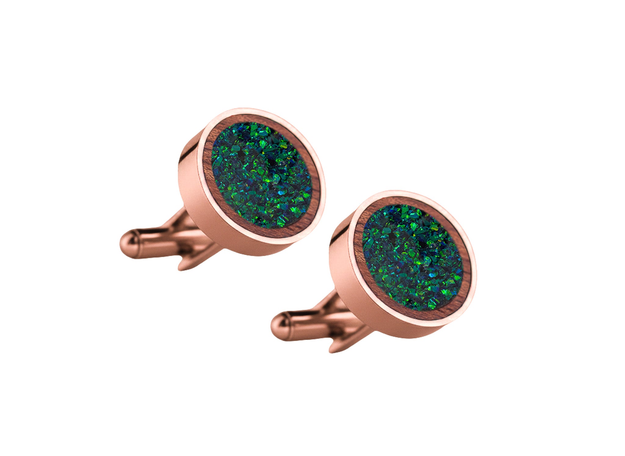 Circle Cufflinks Rosewood