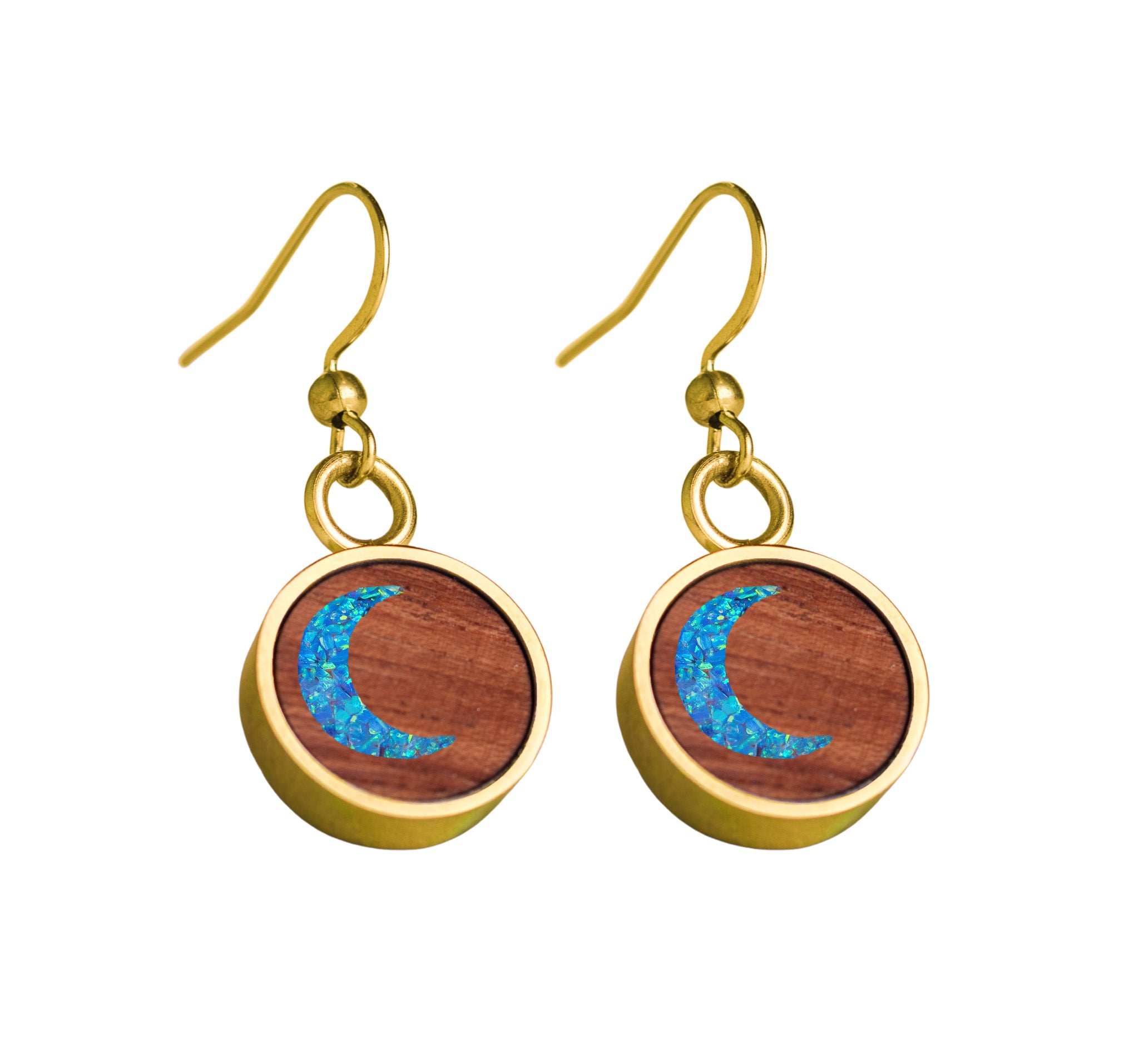 Moon Earrings Bubinga