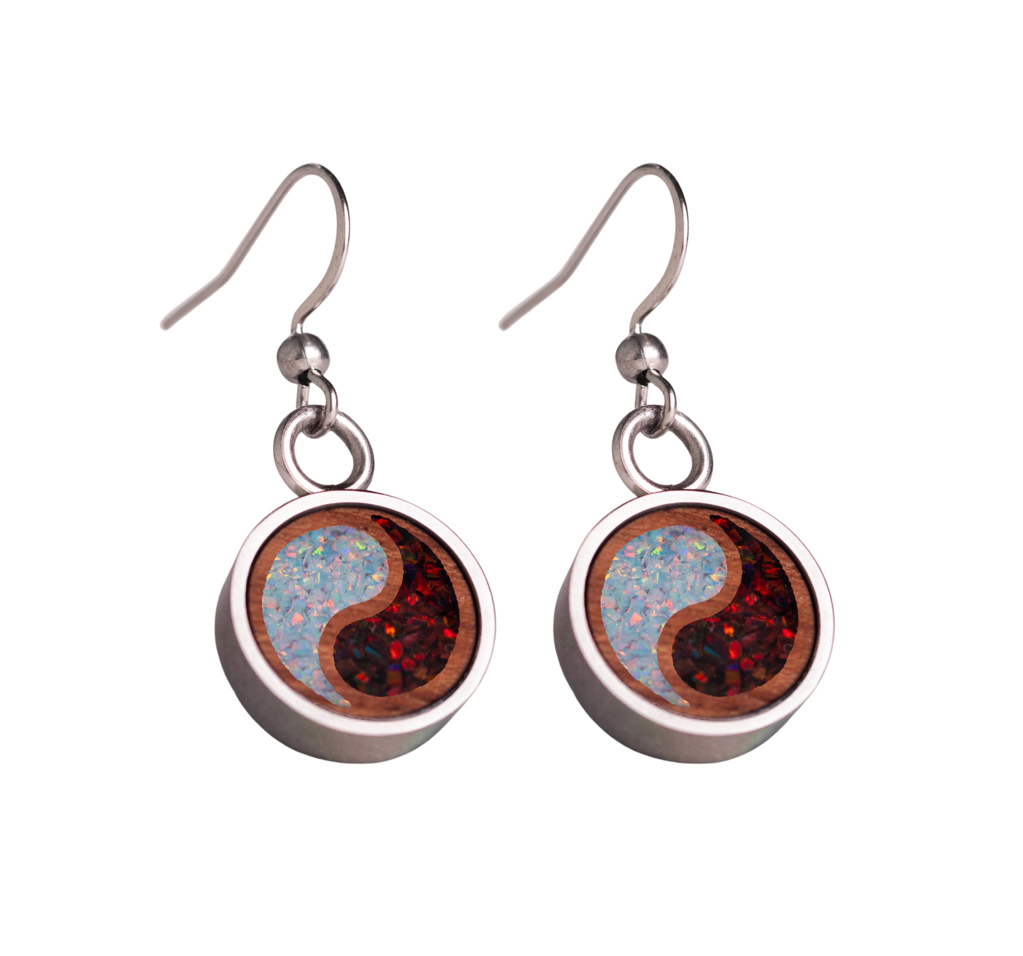 Yin Yang Earrings Bubinga