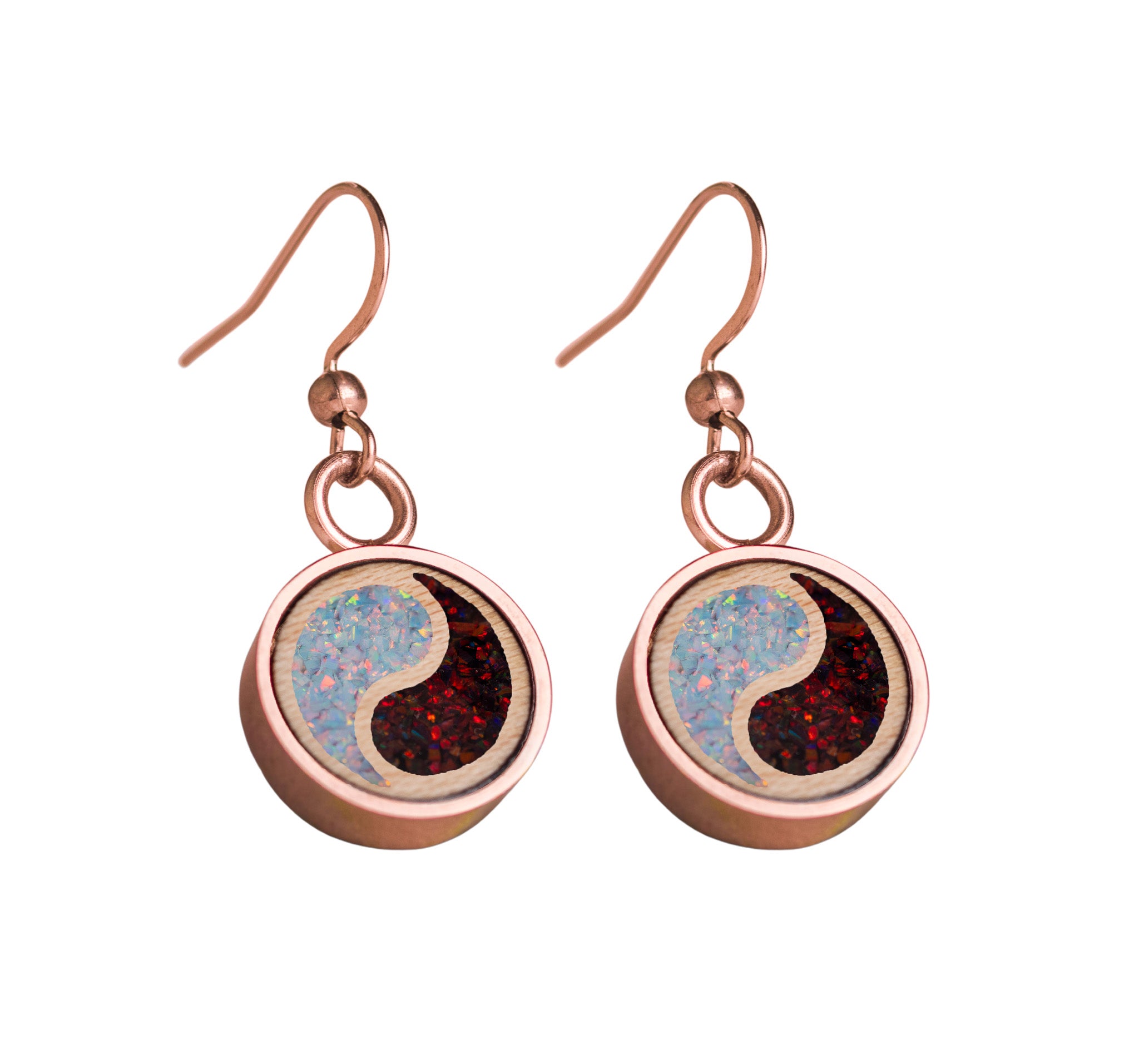 Yin Yang Earrings Maple