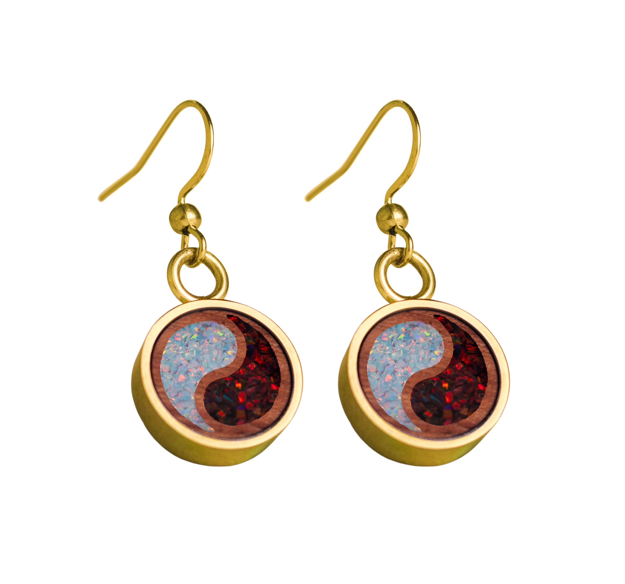 Yin Yang Earrings Bubinga