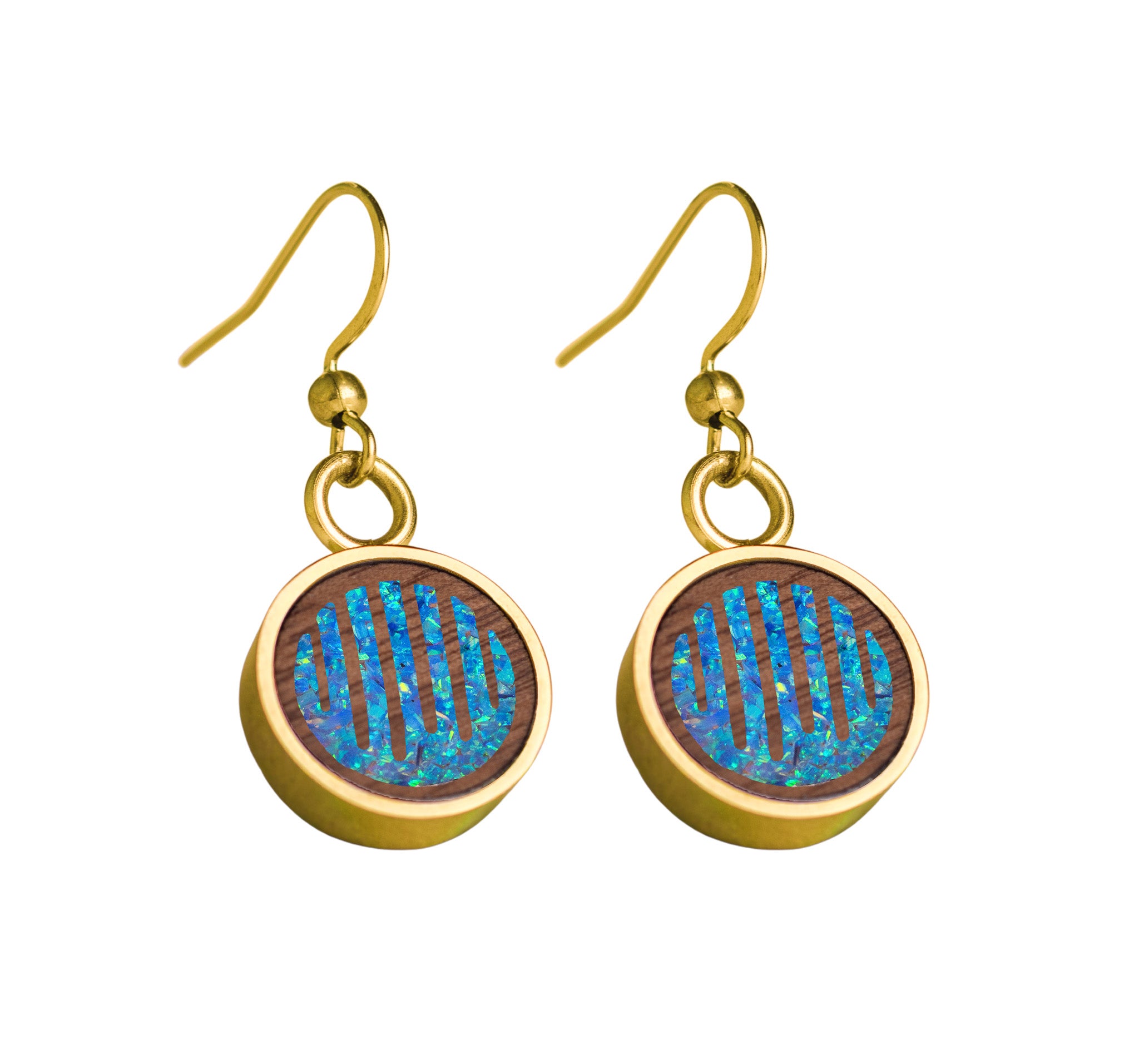 Raindrops Earrings Walnut