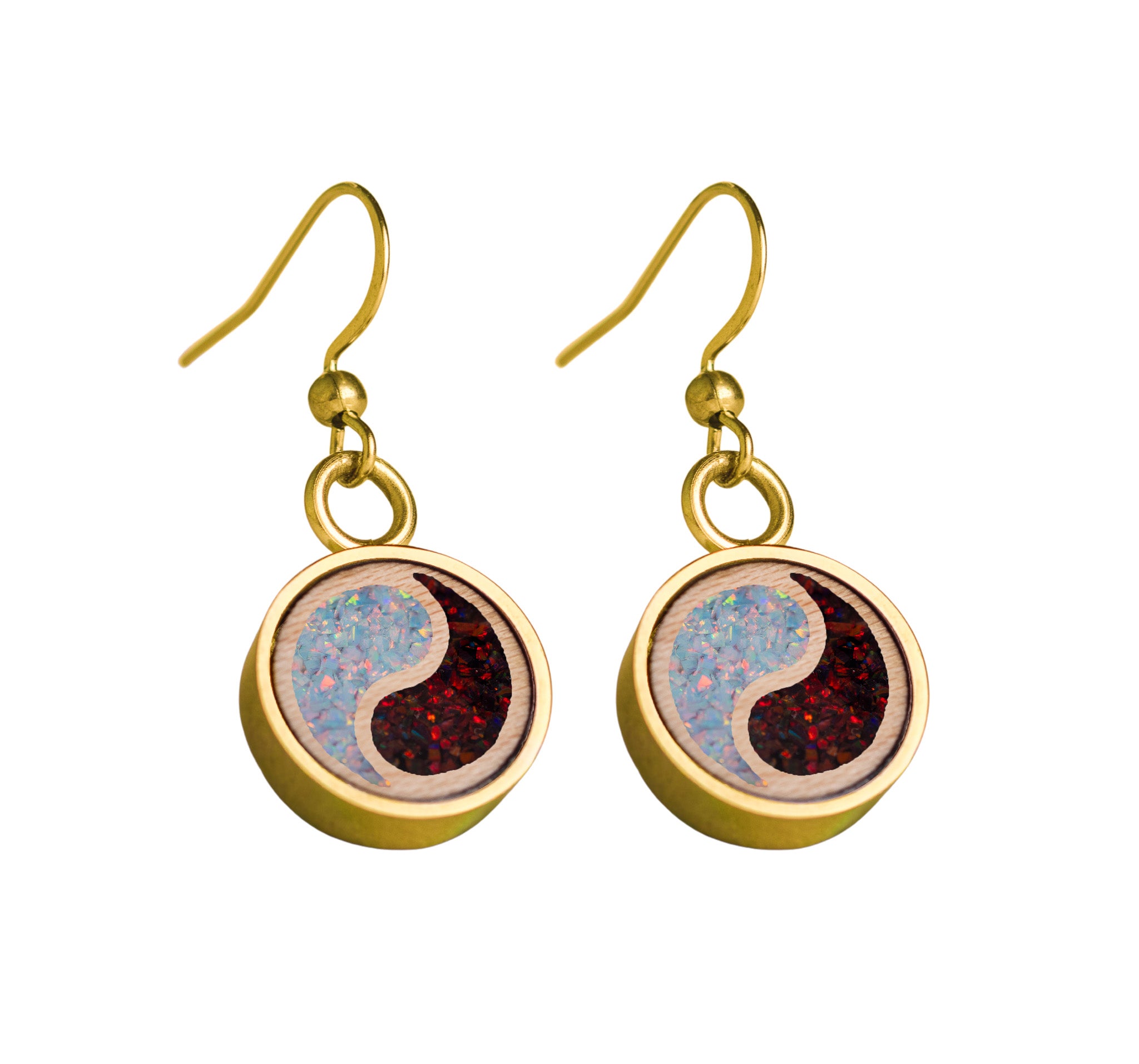 Yin Yang Earrings Maple