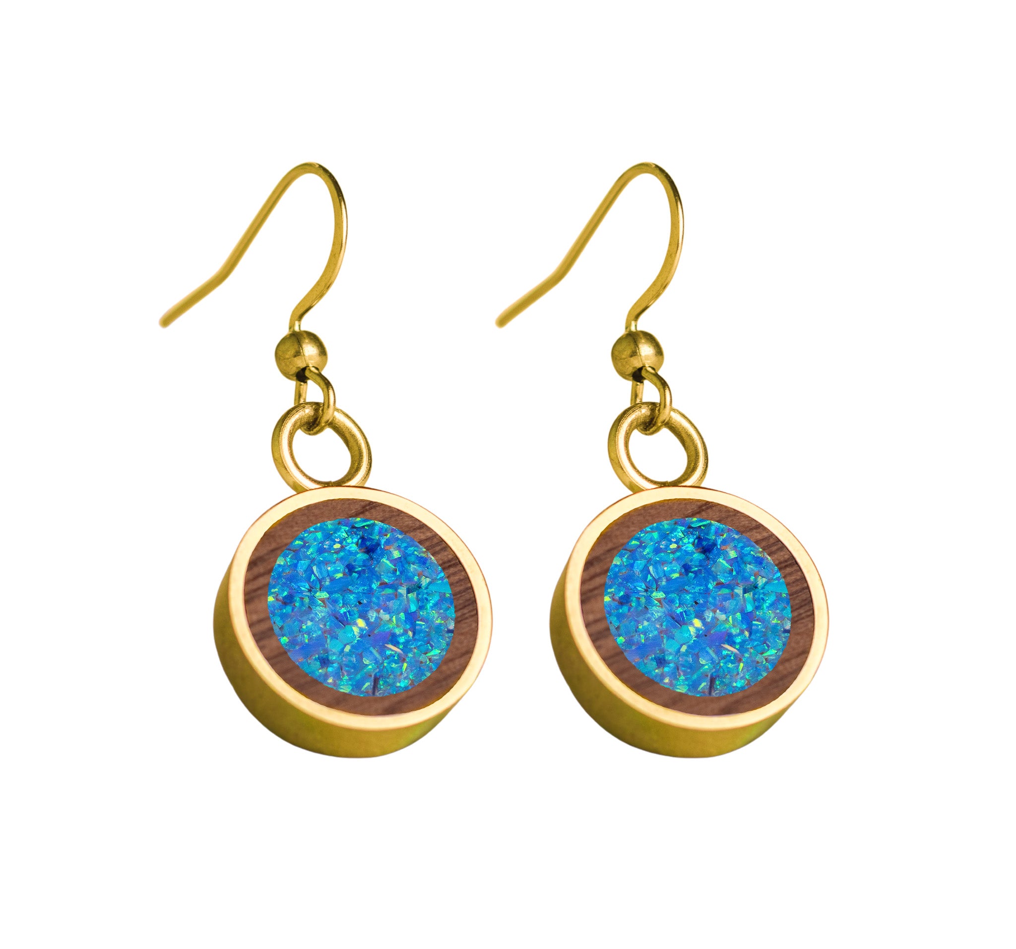 Circle Earrings Walnut