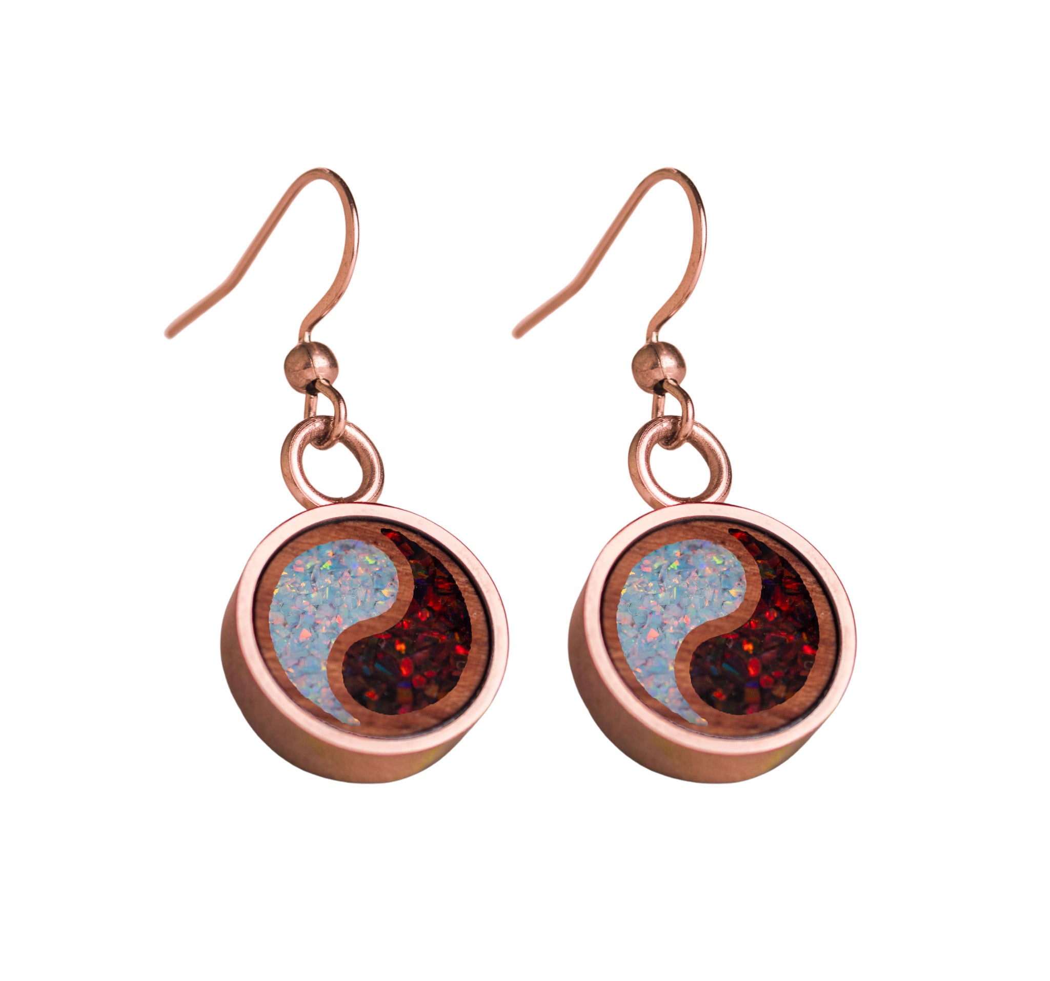 Yin Yang Earrings Bubinga