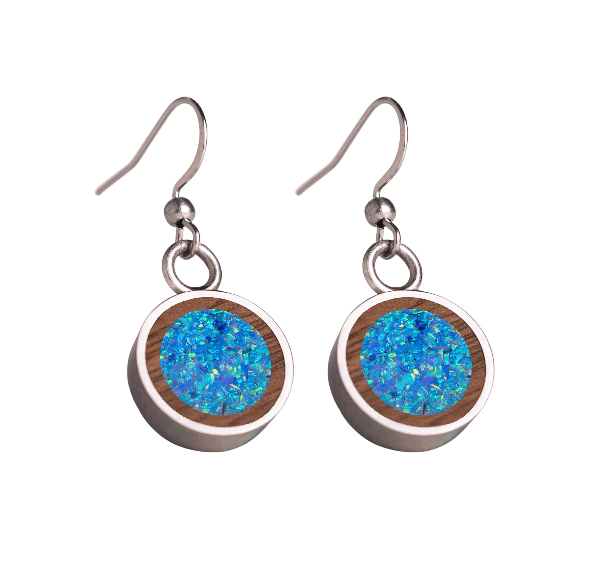 Circle Earrings Walnut