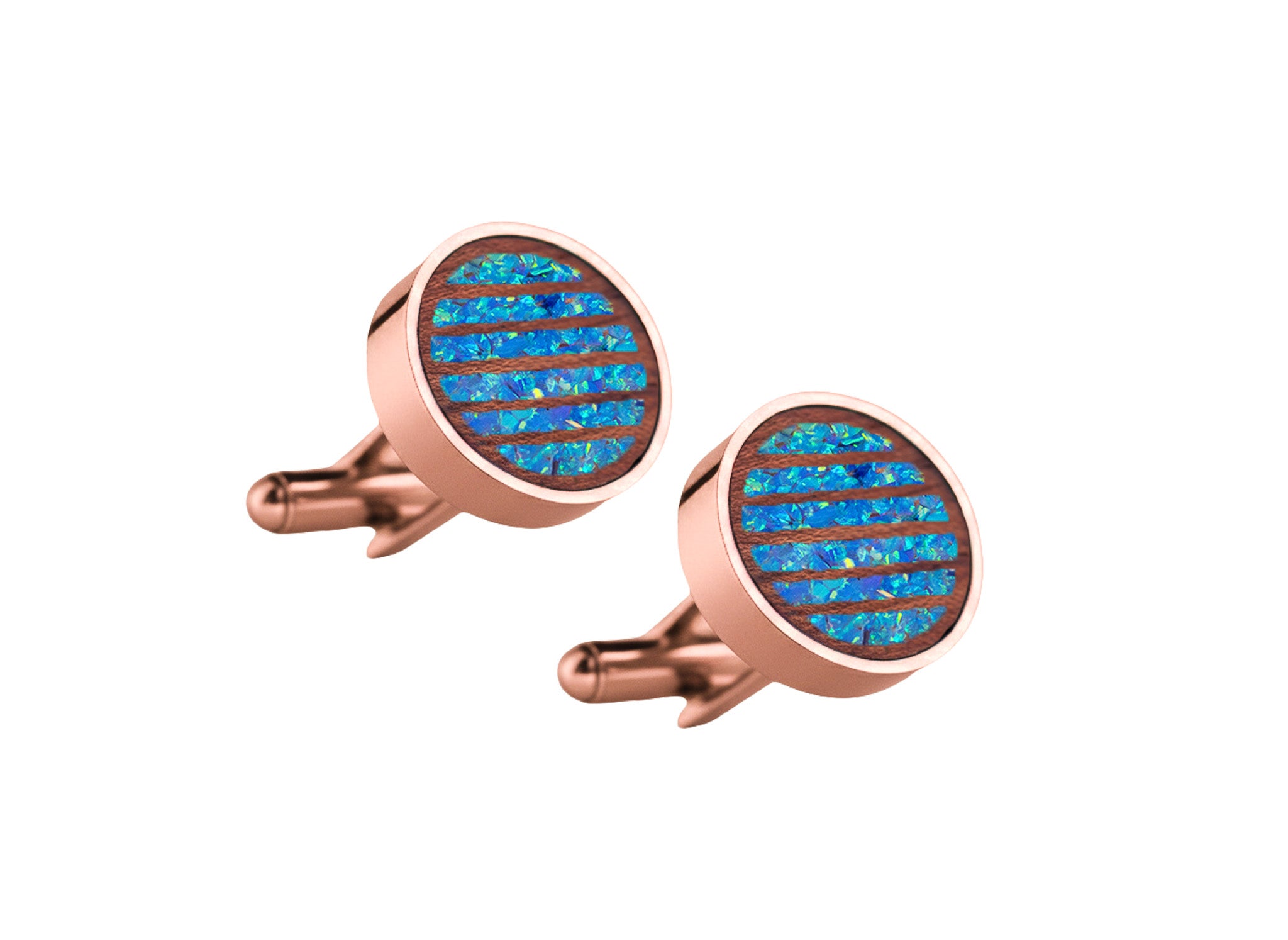 Lines Cufflinks Bubinga