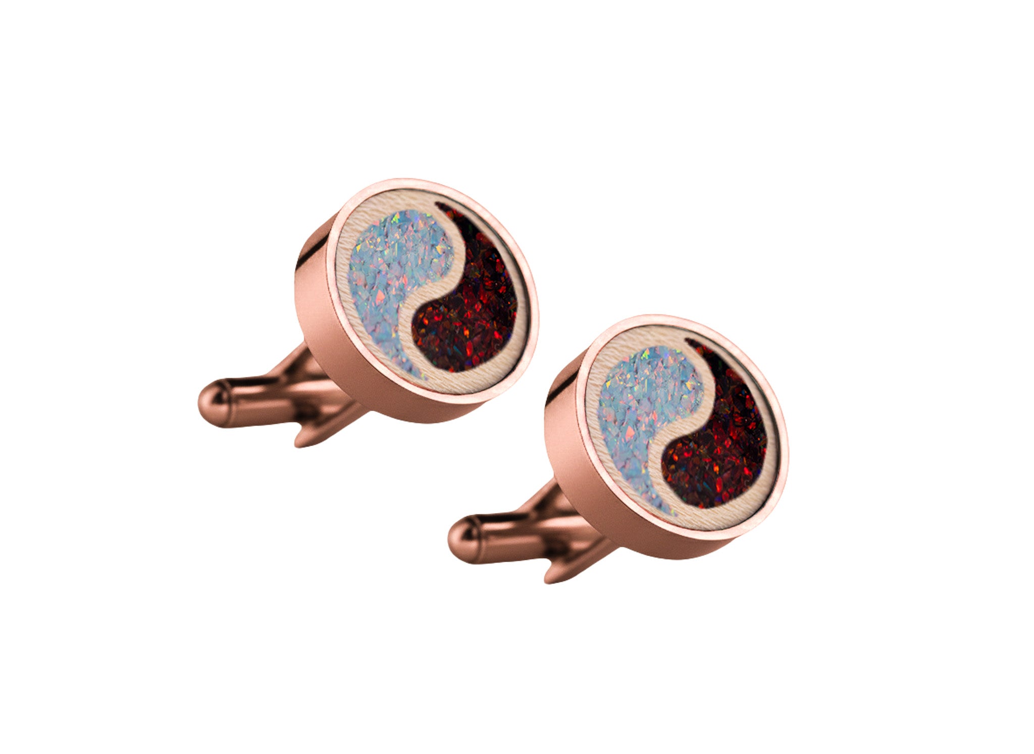Yin Yang Cufflinks Maple