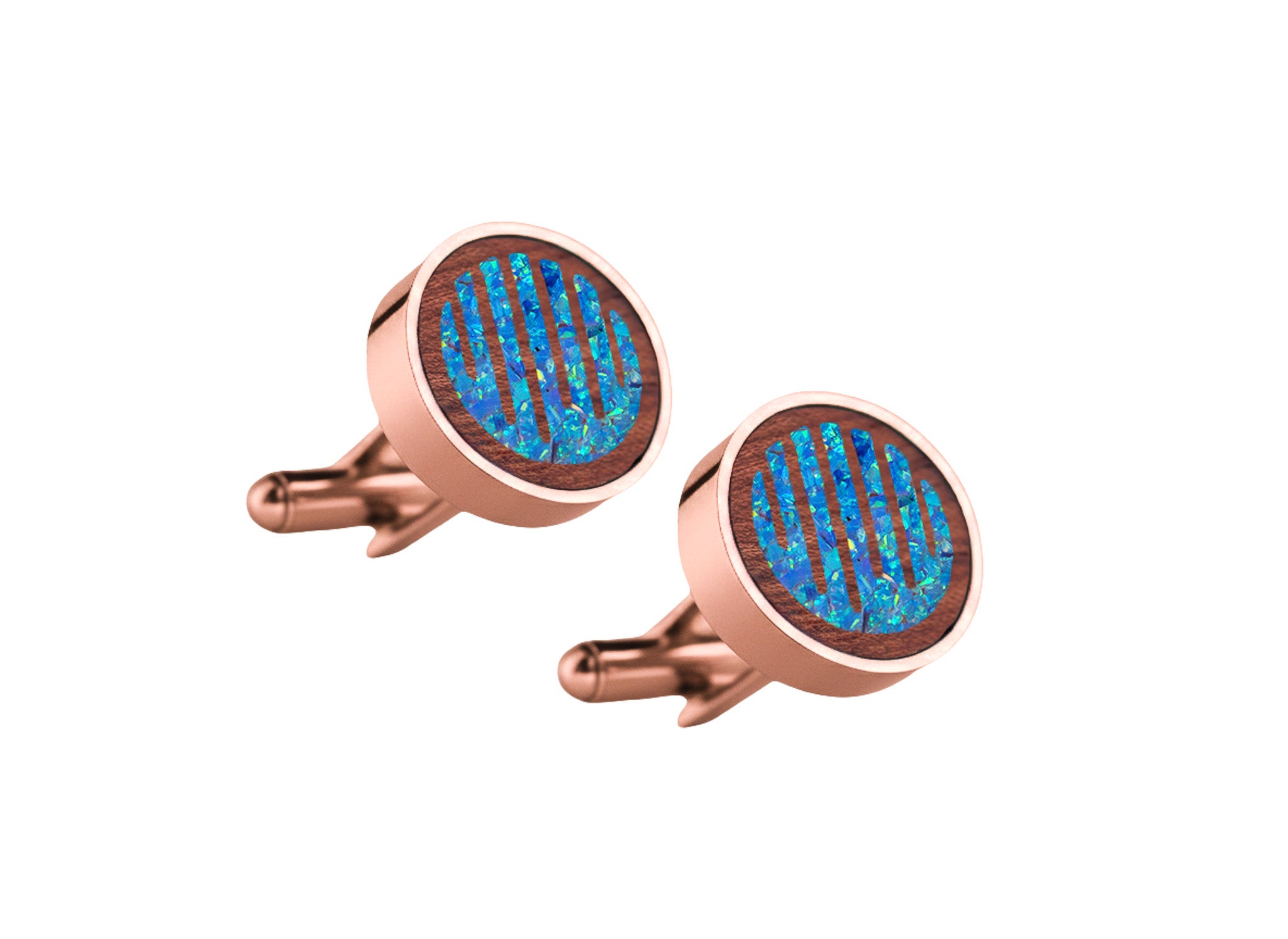 Raindrops Cufflinks Bubinga