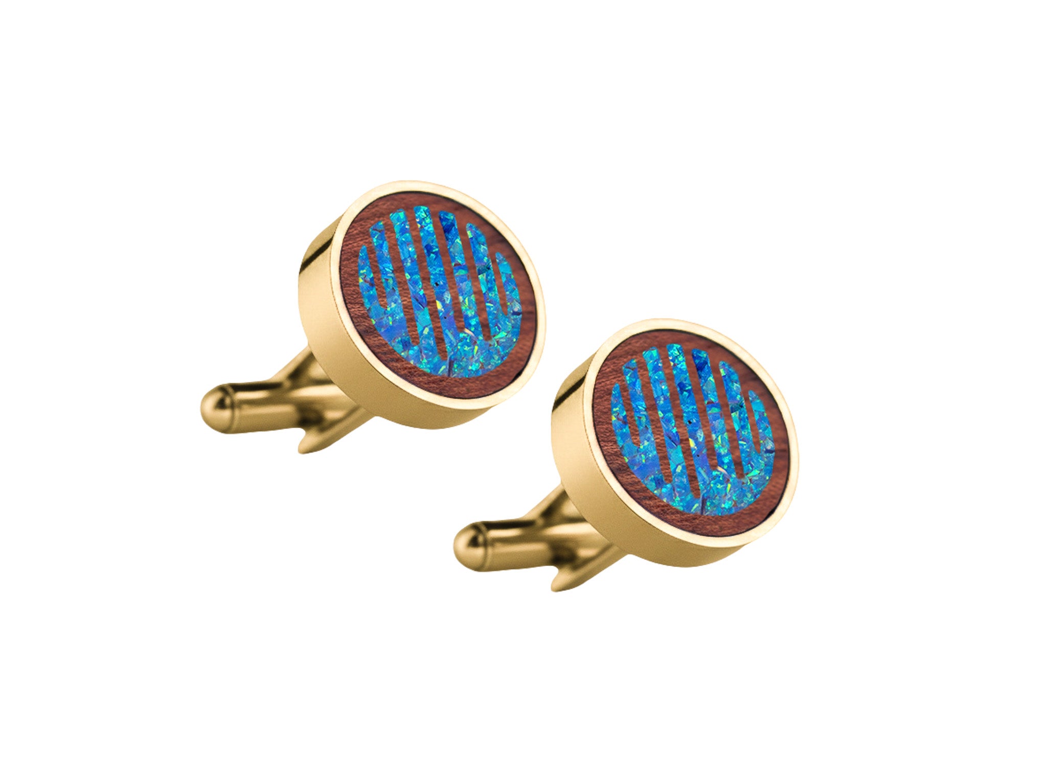 Raindrops Cufflinks Bubinga