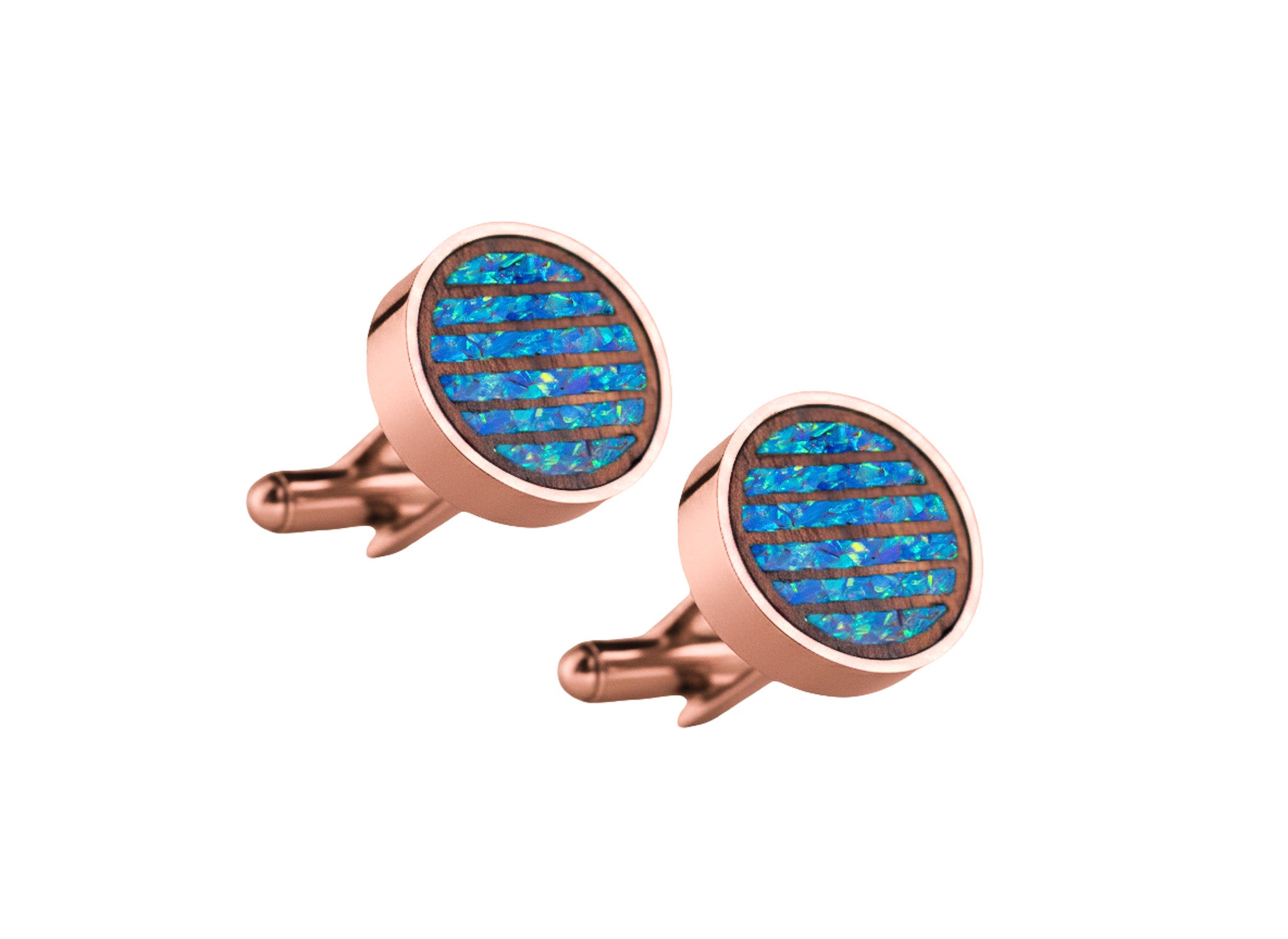 Lines Cufflinks Rosewood