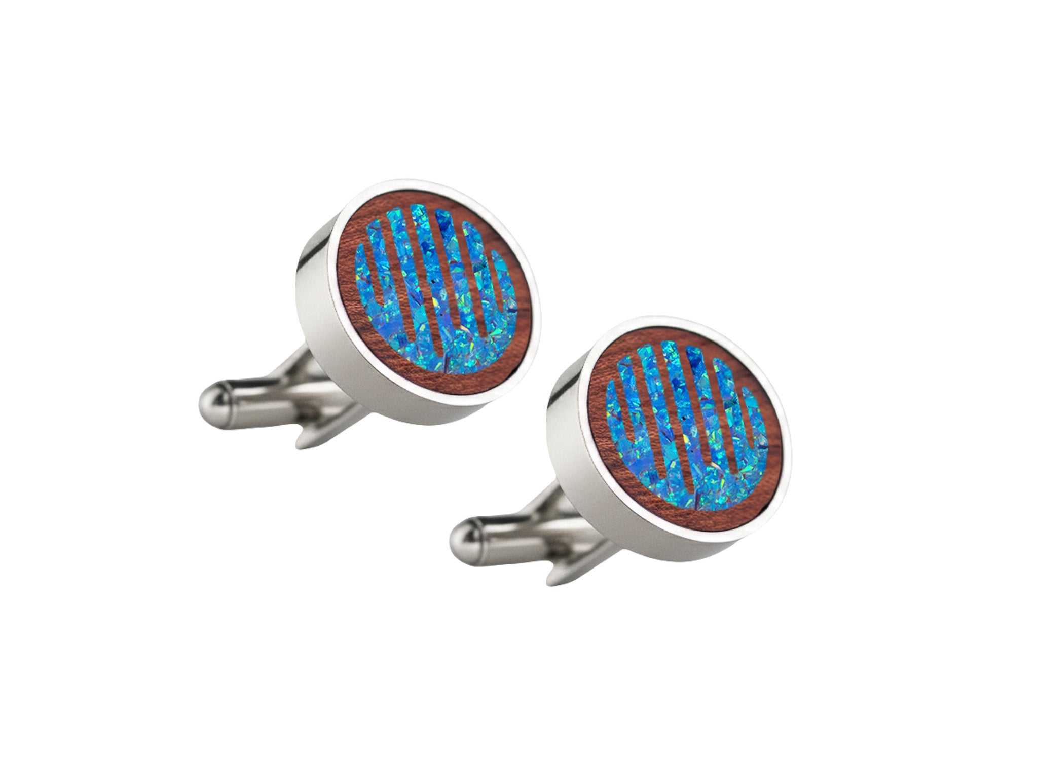 Raindrops Cufflinks Rosewood