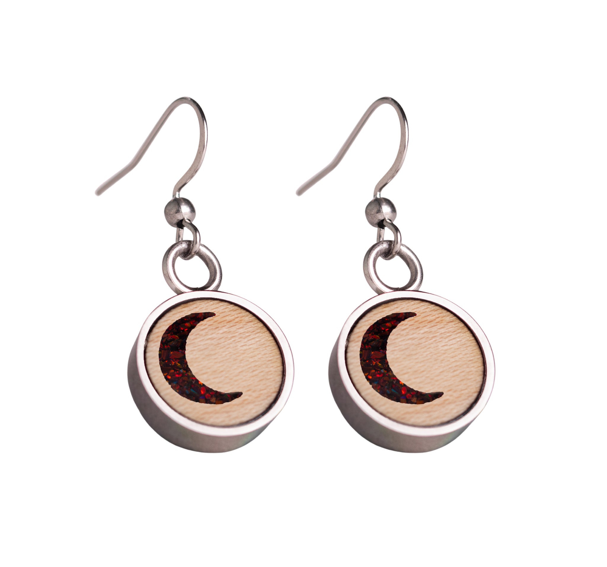 Moon Earrings Maple