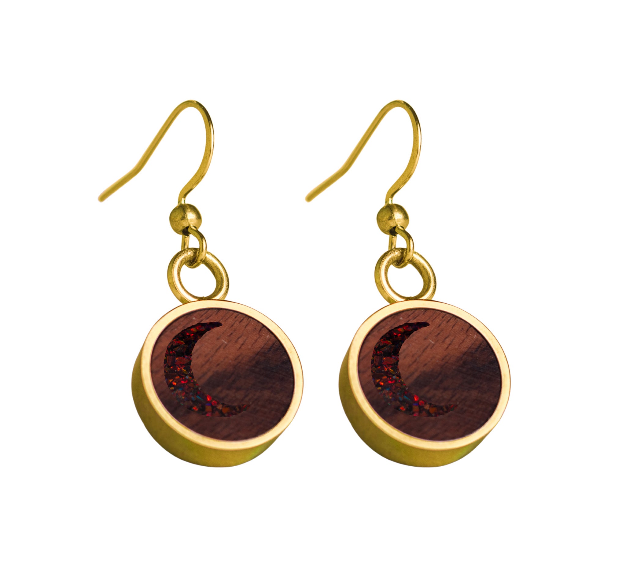 Moon Earrings Rosewood