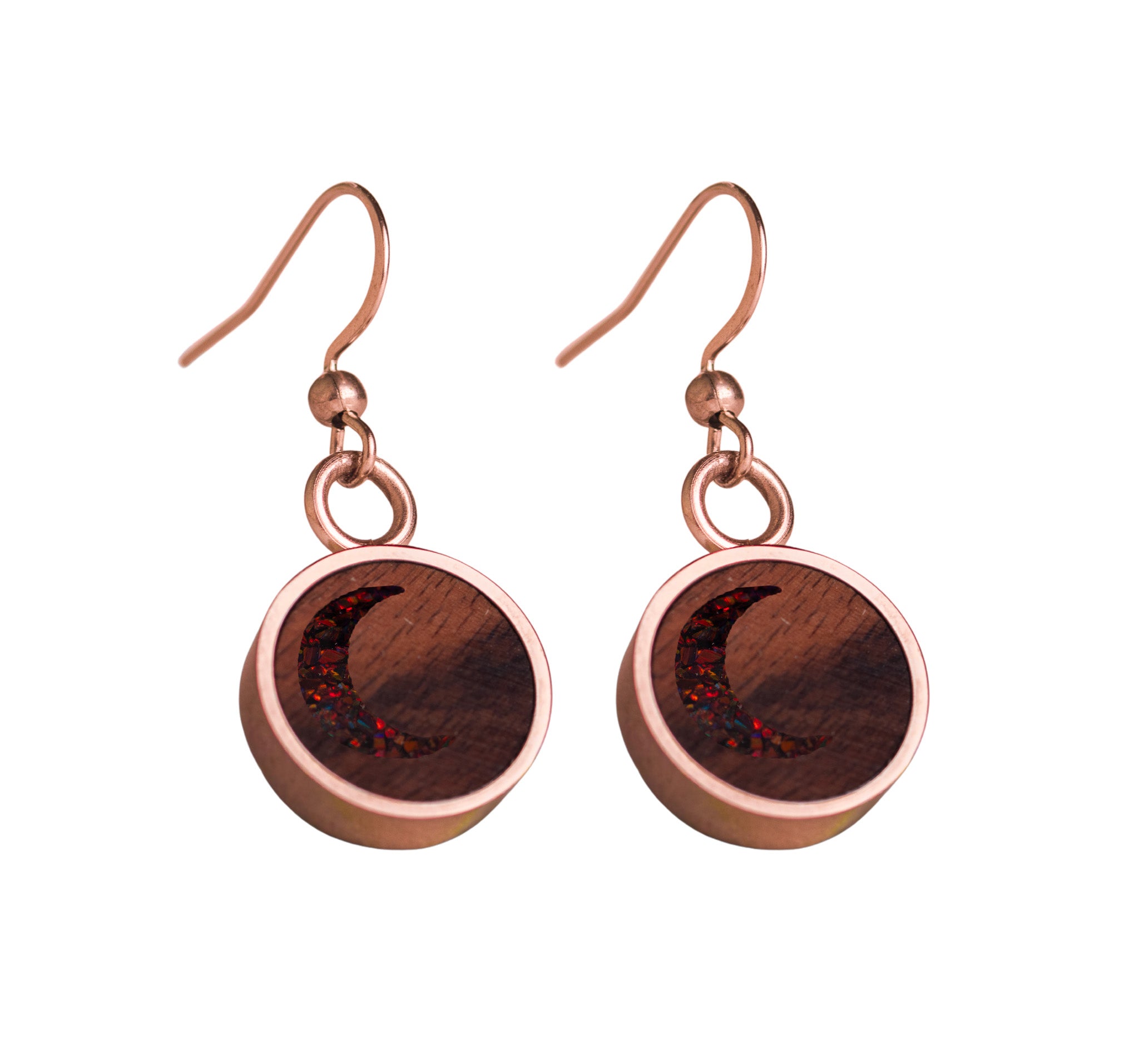 Moon Earrings Rosewood