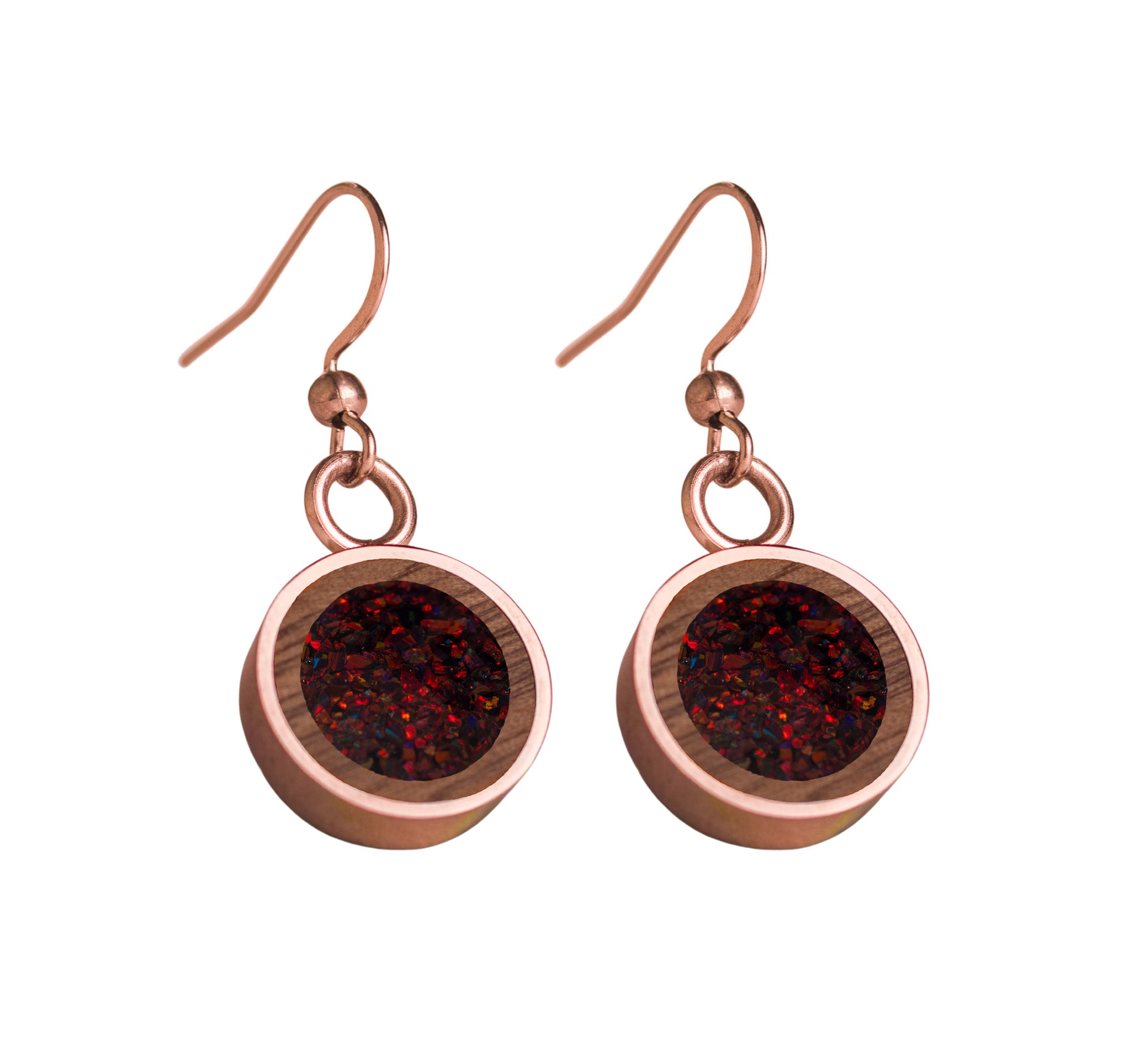 Circle Earrings Walnut