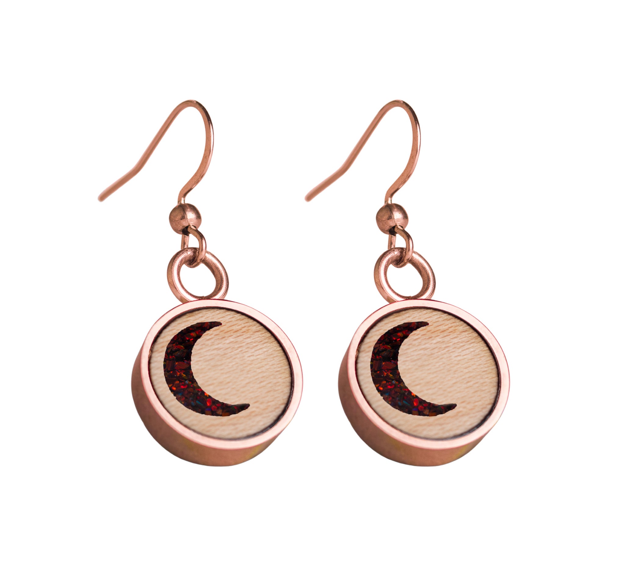 Moon Earrings Maple
