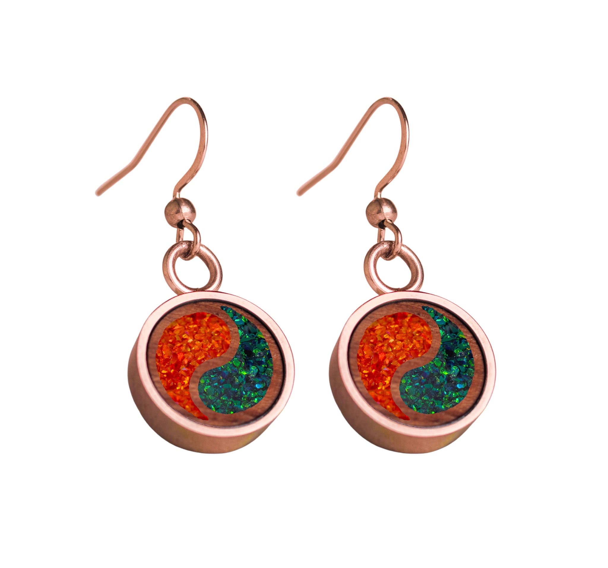 Yin Yang Earrings Bubinga