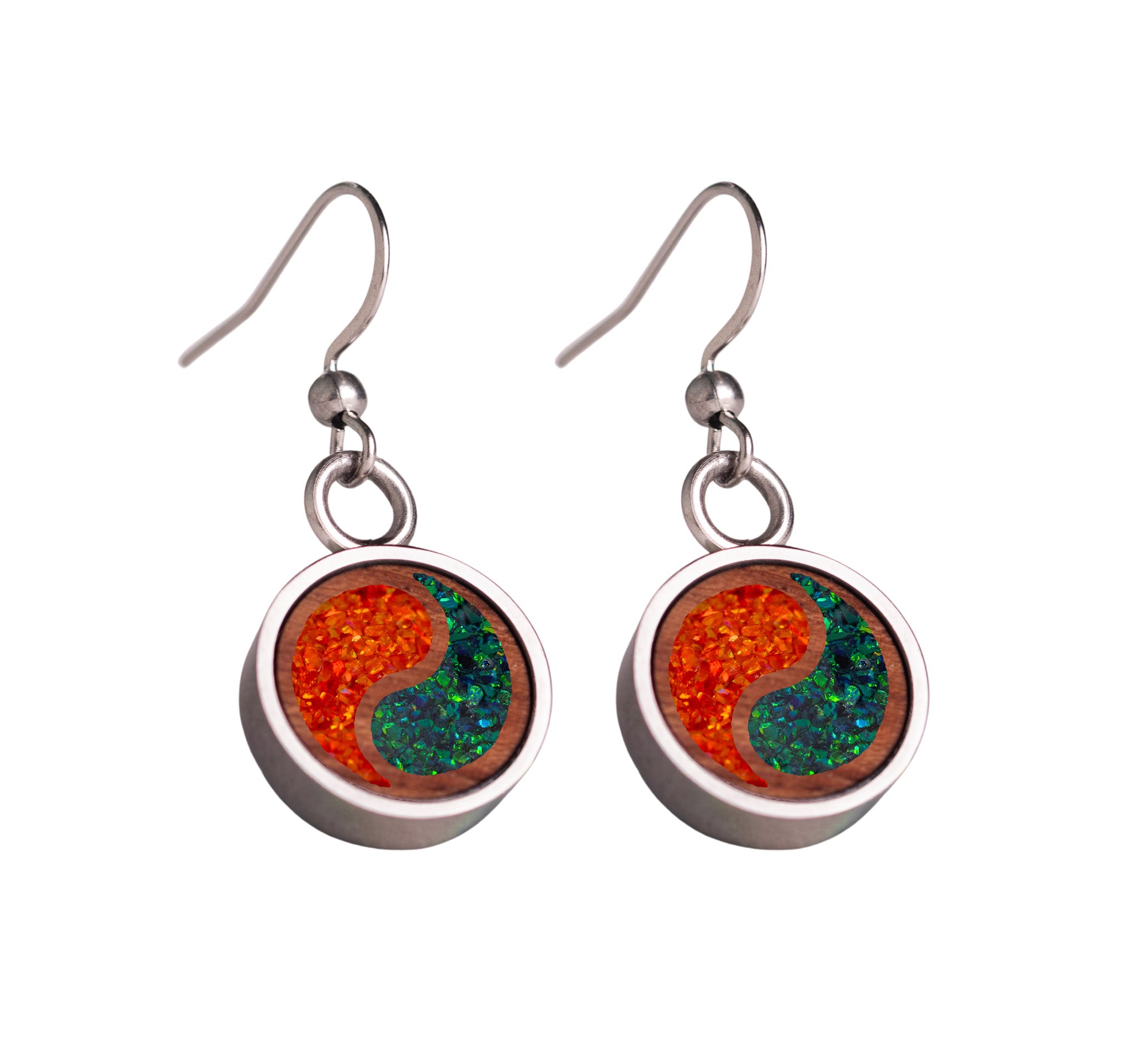 Yin Yang Earrings Bubinga