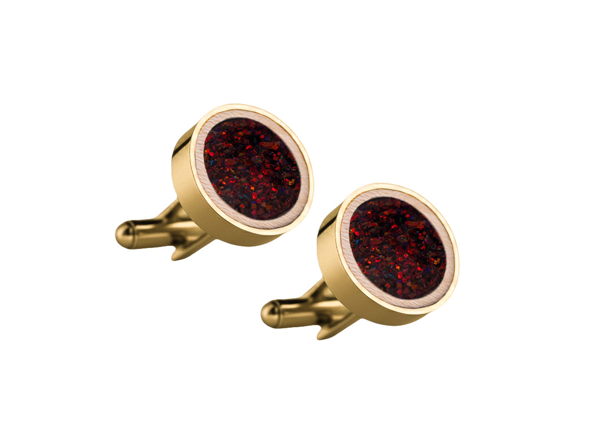 Circle Cufflinks Maple
