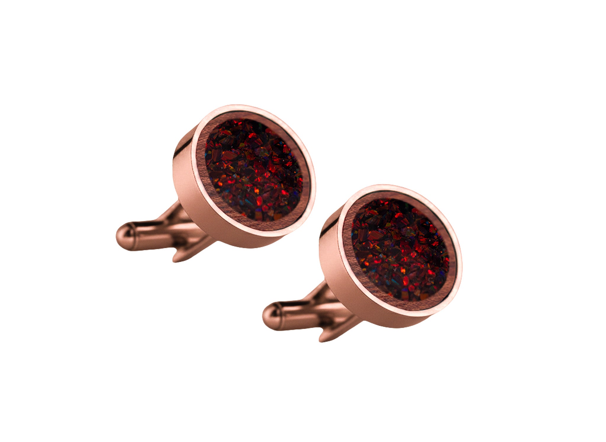Circle Cufflinks Bubinga