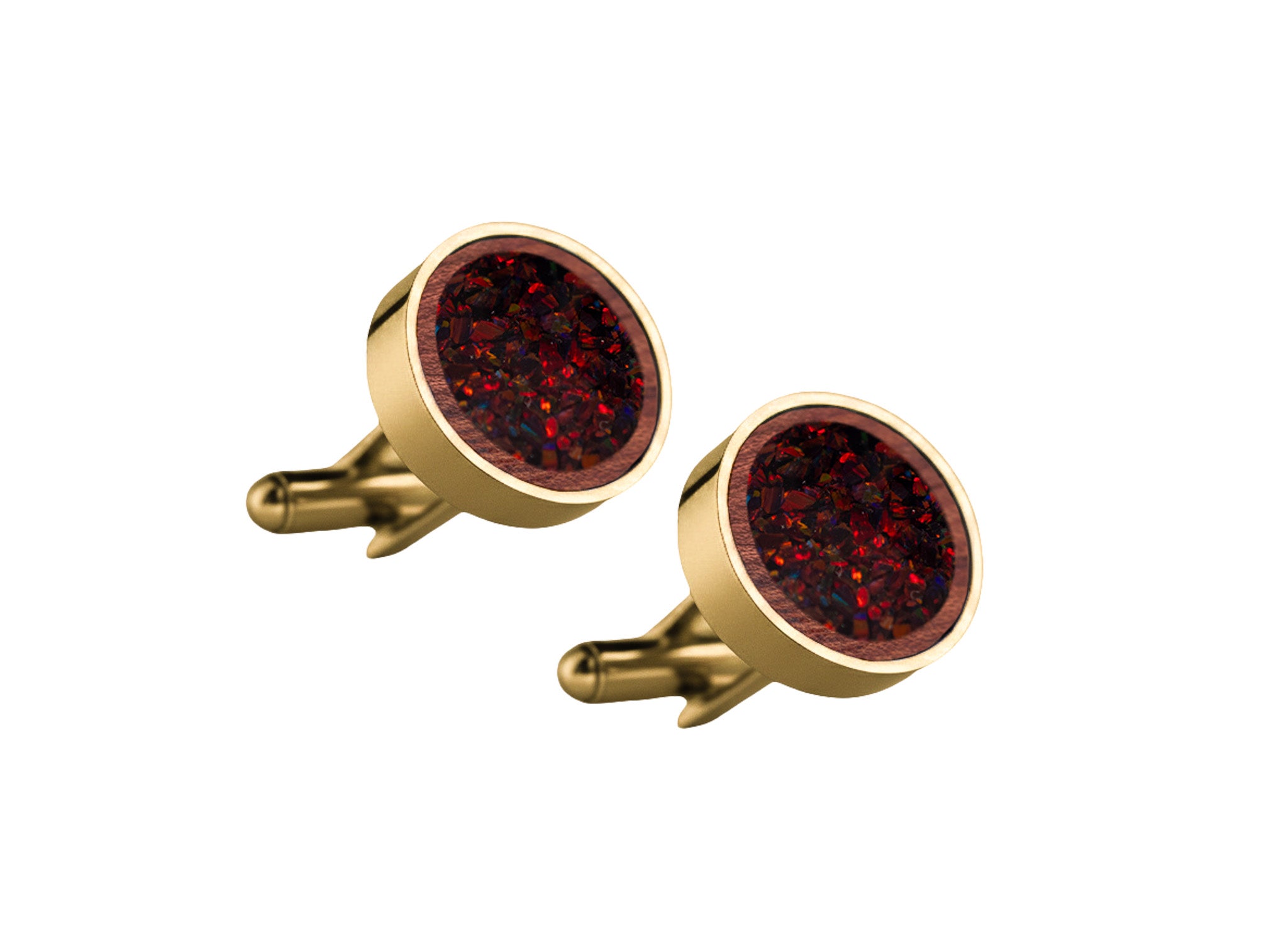 Circle Cufflinks Bubinga