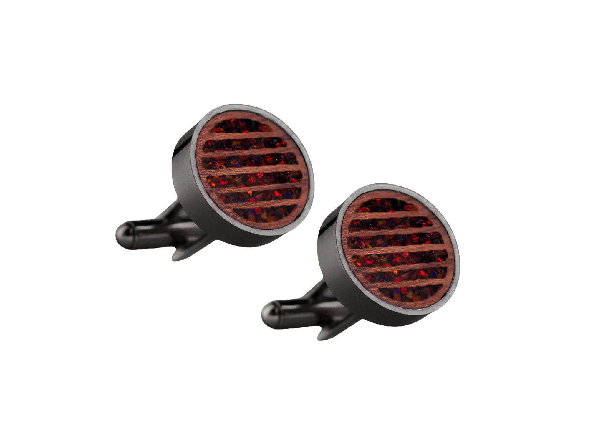 Lines Cufflinks Bubinga