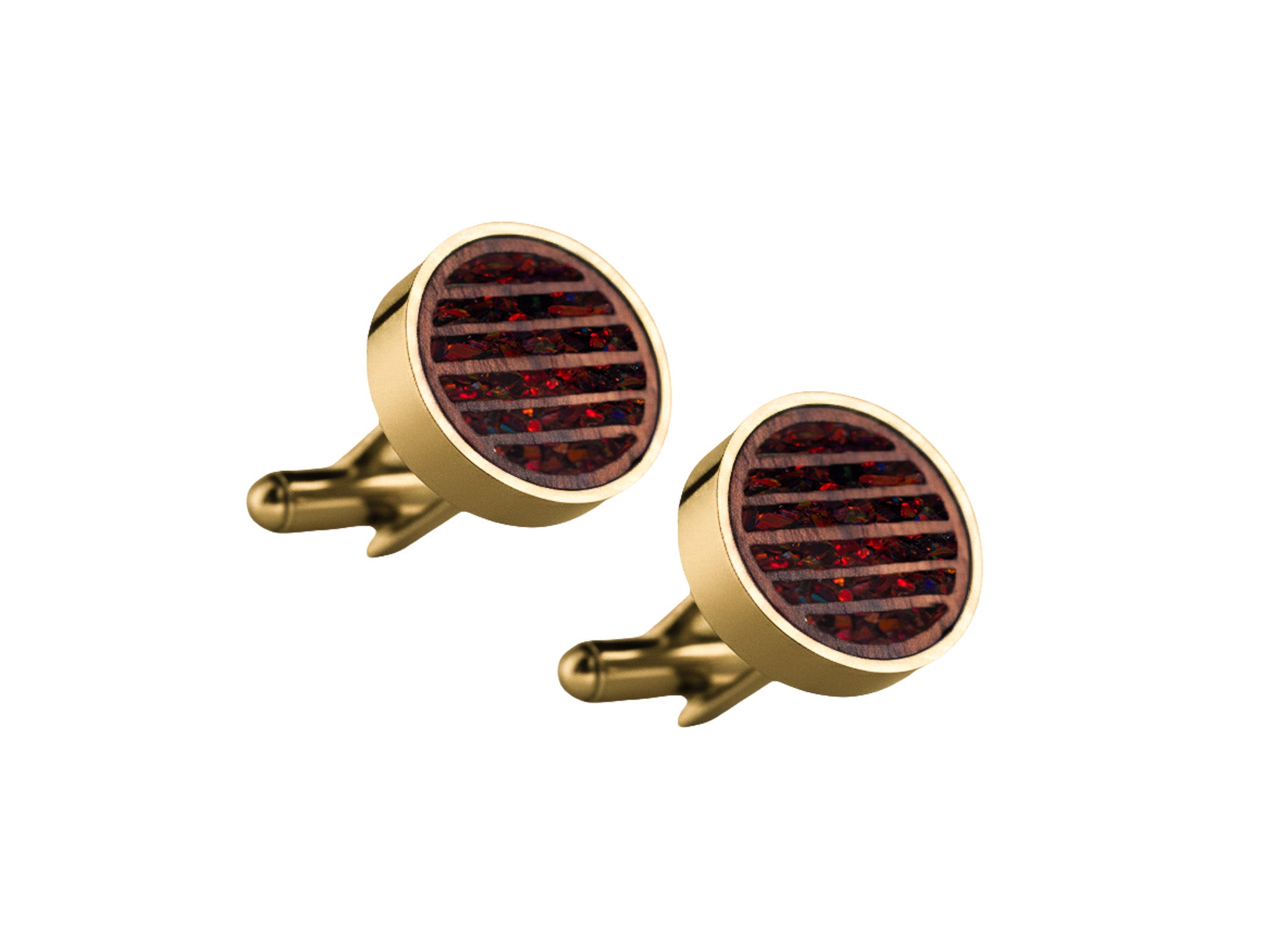 Lines Cufflinks Rosewood