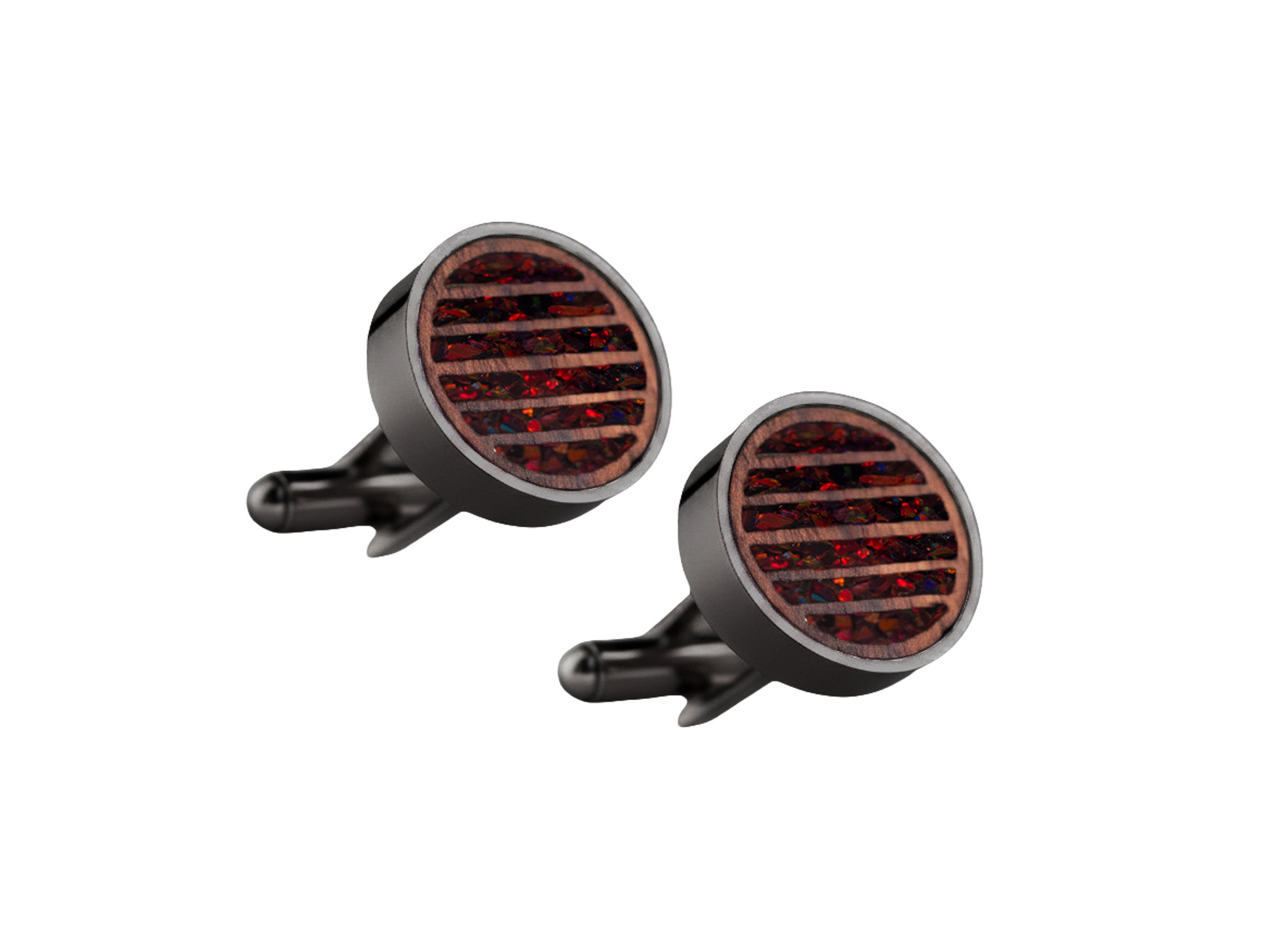 Lines Cufflinks Rosewood