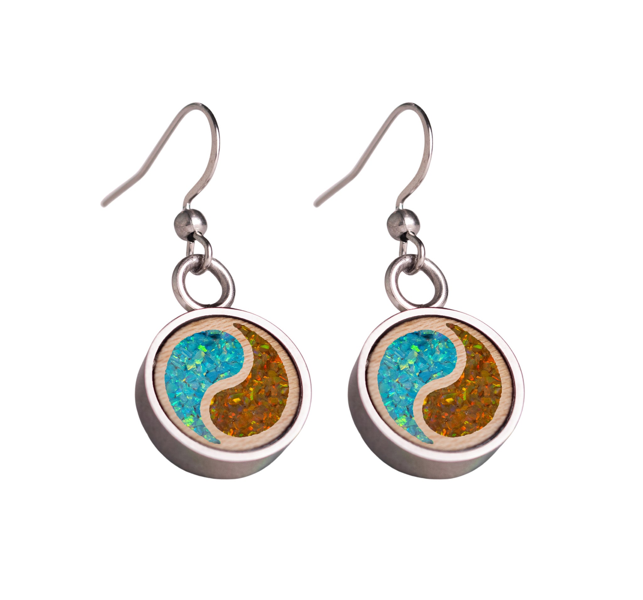 Yin Yang Earrings Maple