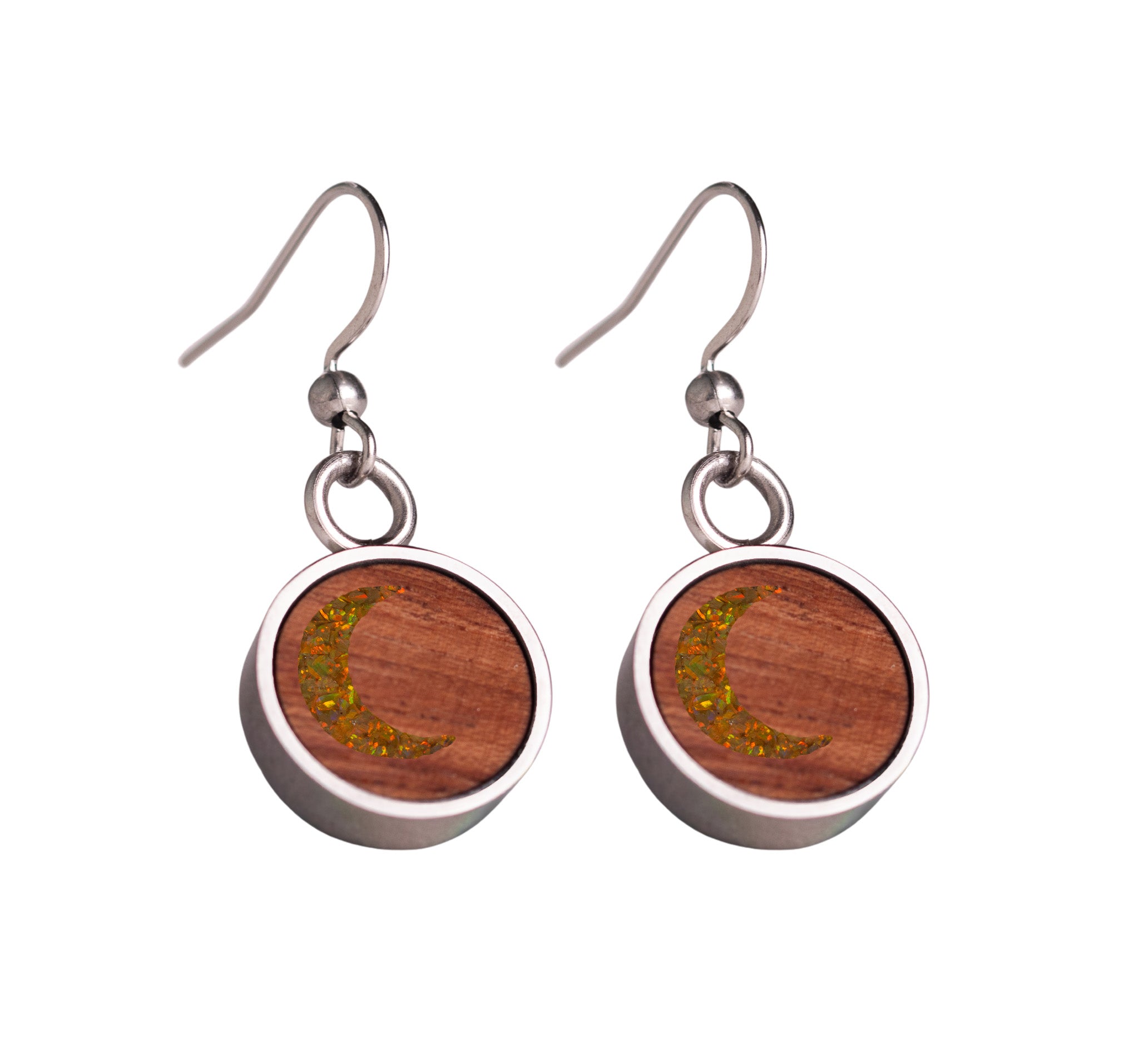 Moon Earrings Bubinga