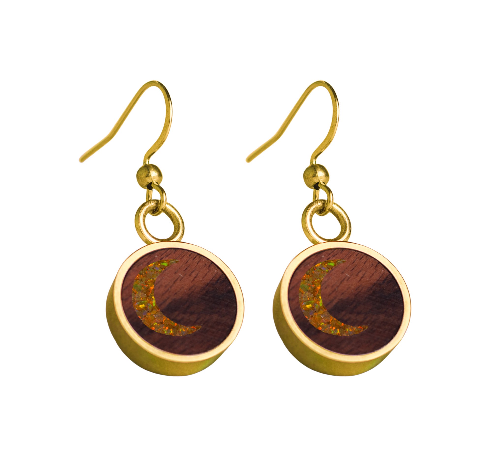 Moon Earrings Rosewood