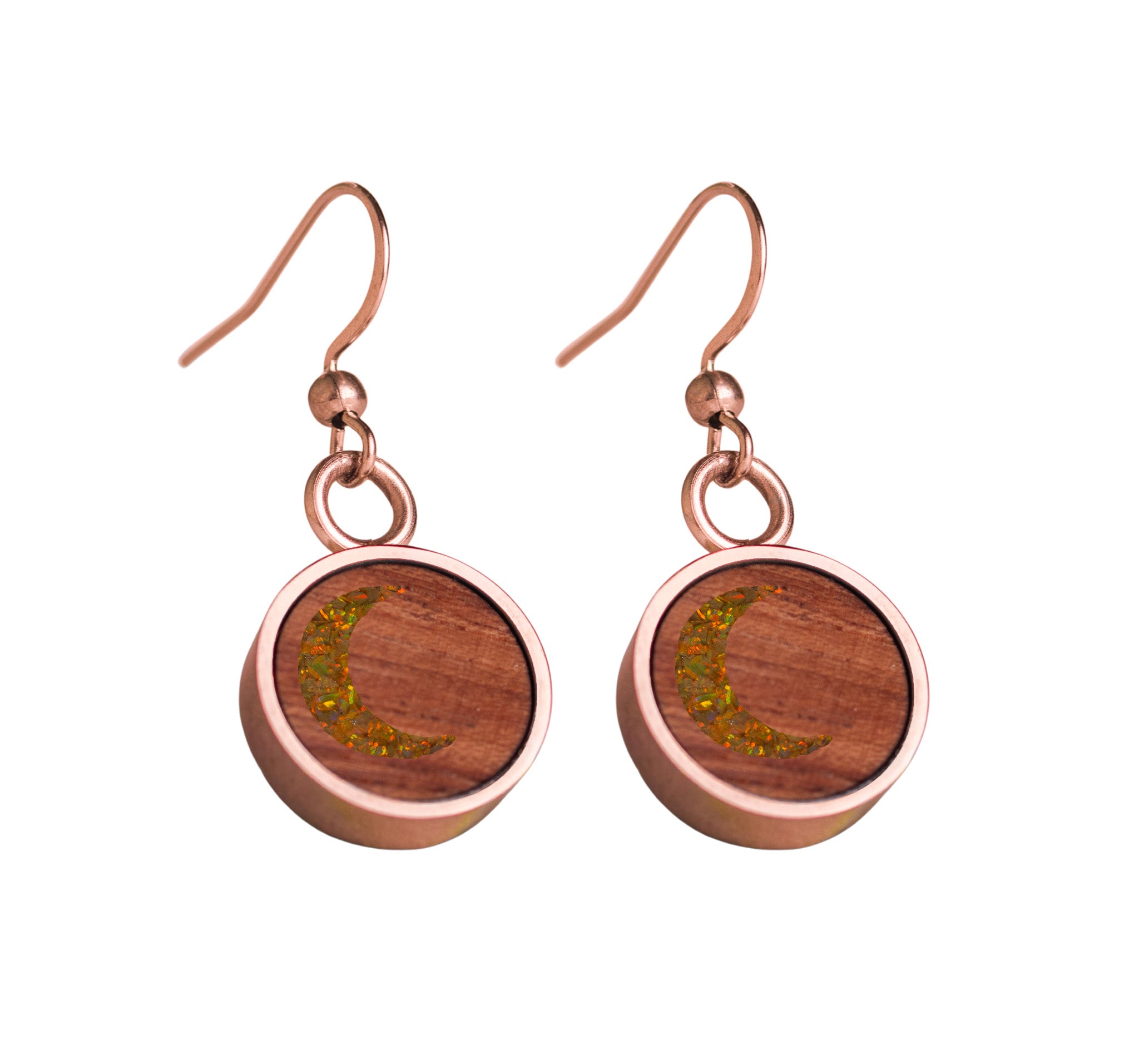 Moon Earrings Bubinga