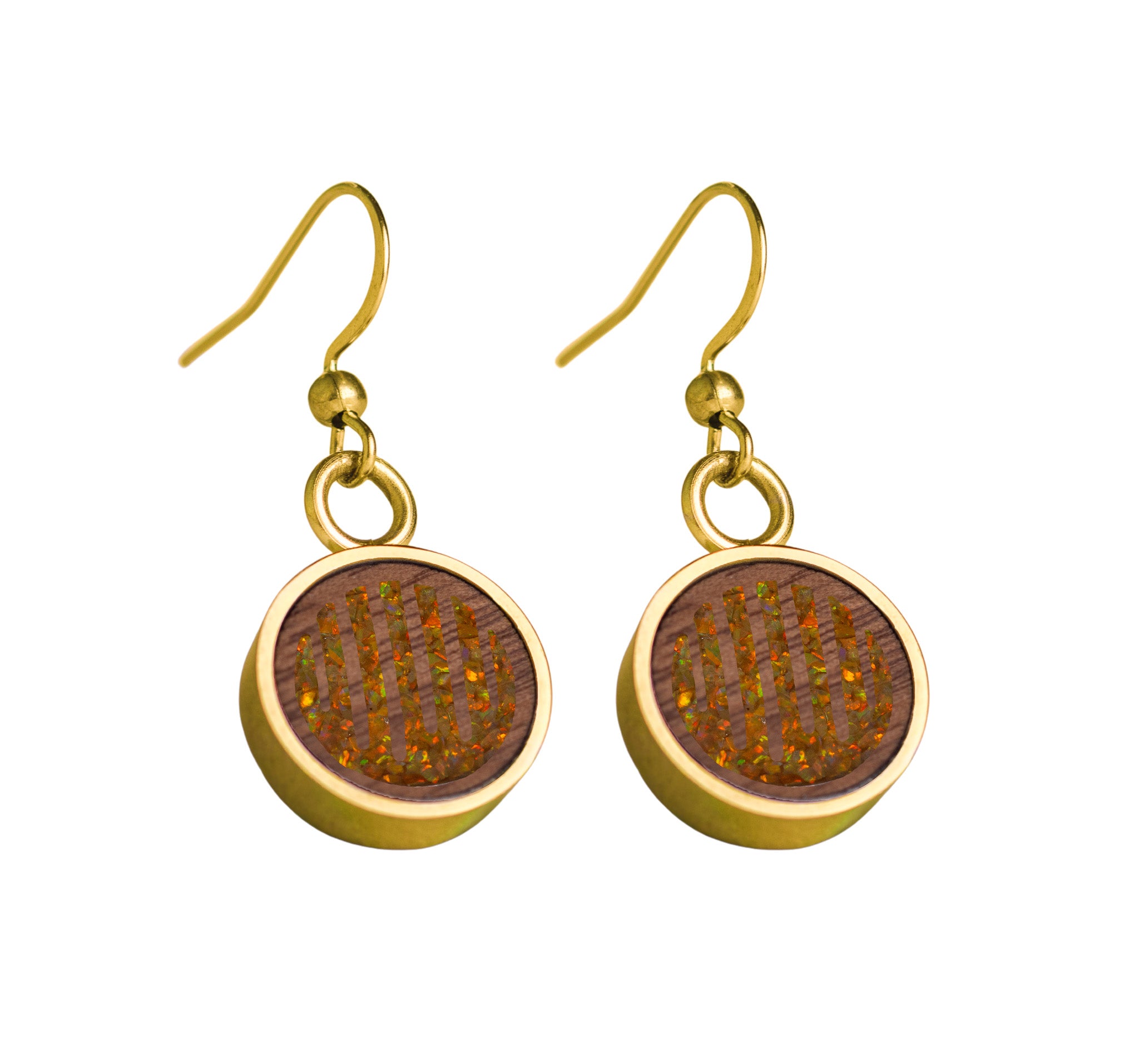 Raindrops Earrings Walnut
