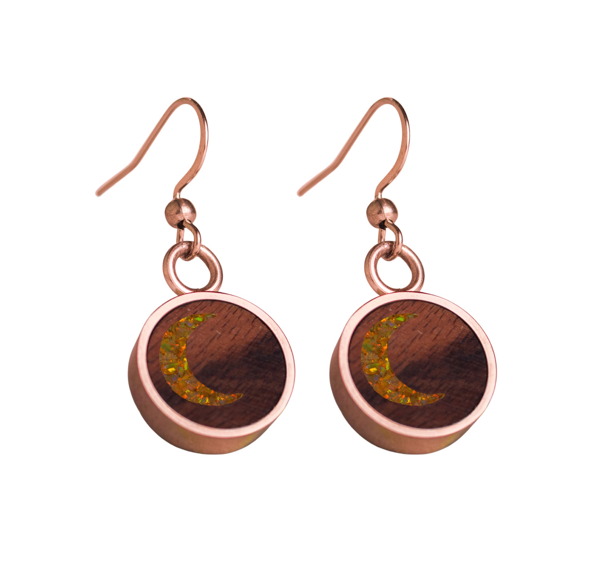 Moon Earrings Rosewood
