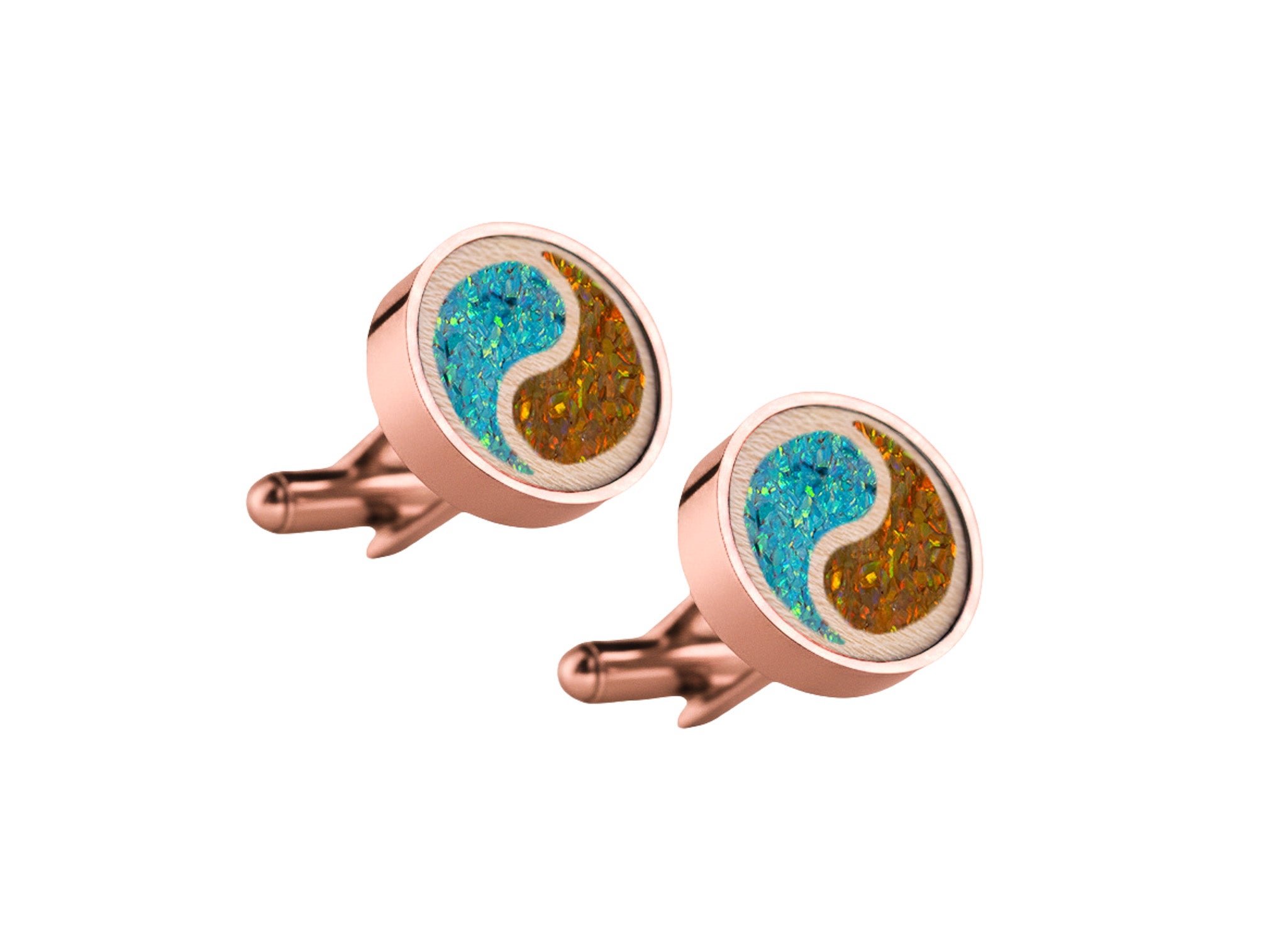 Yin Yang Cufflinks Maple