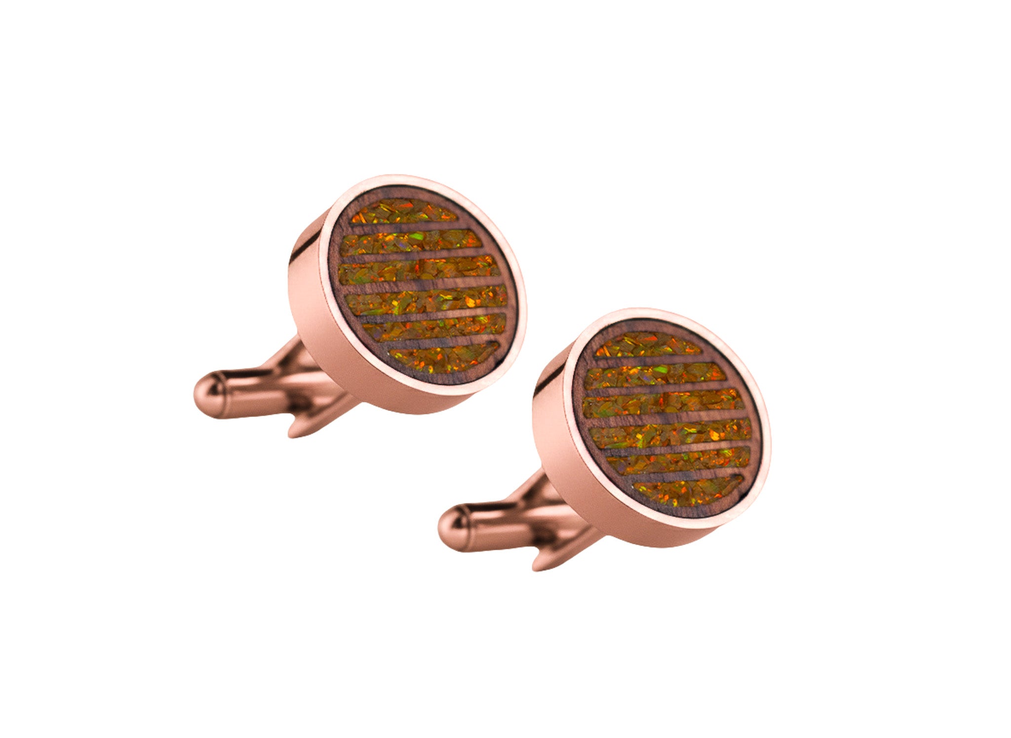 Lines Cufflinks Rosewood