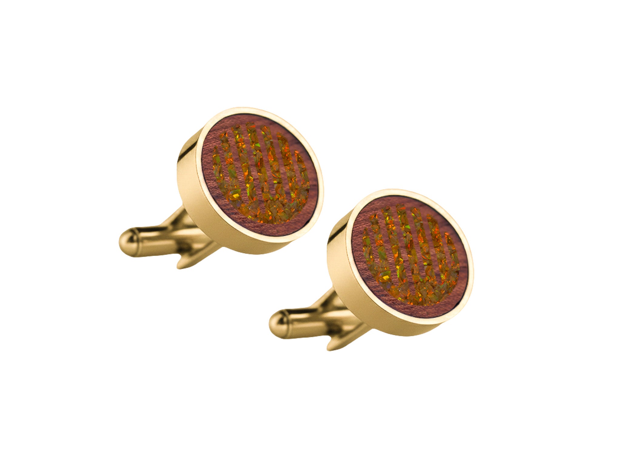 Raindrops Cufflinks Bubinga