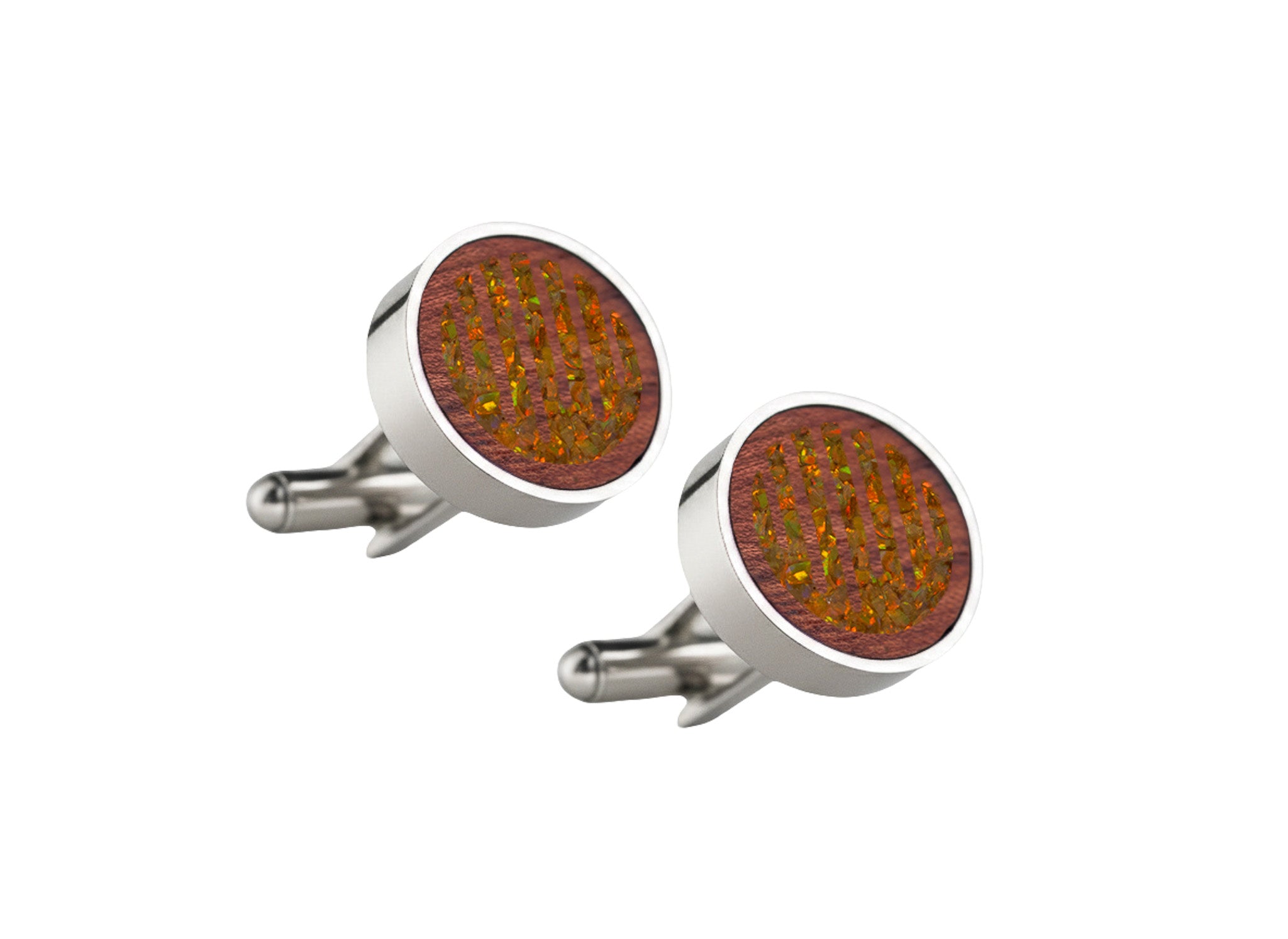 Raindrops Cufflinks Rosewood