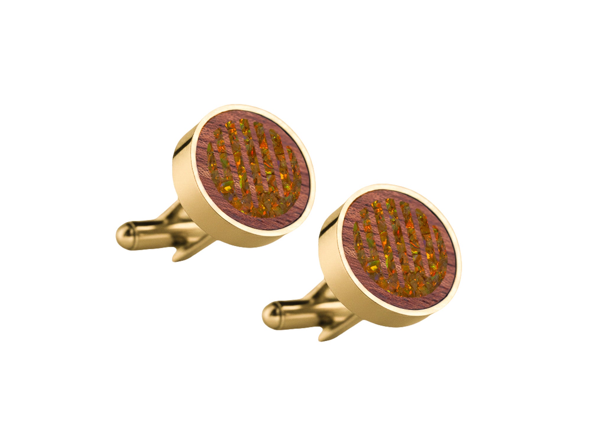 Raindrops Cufflinks Rosewood