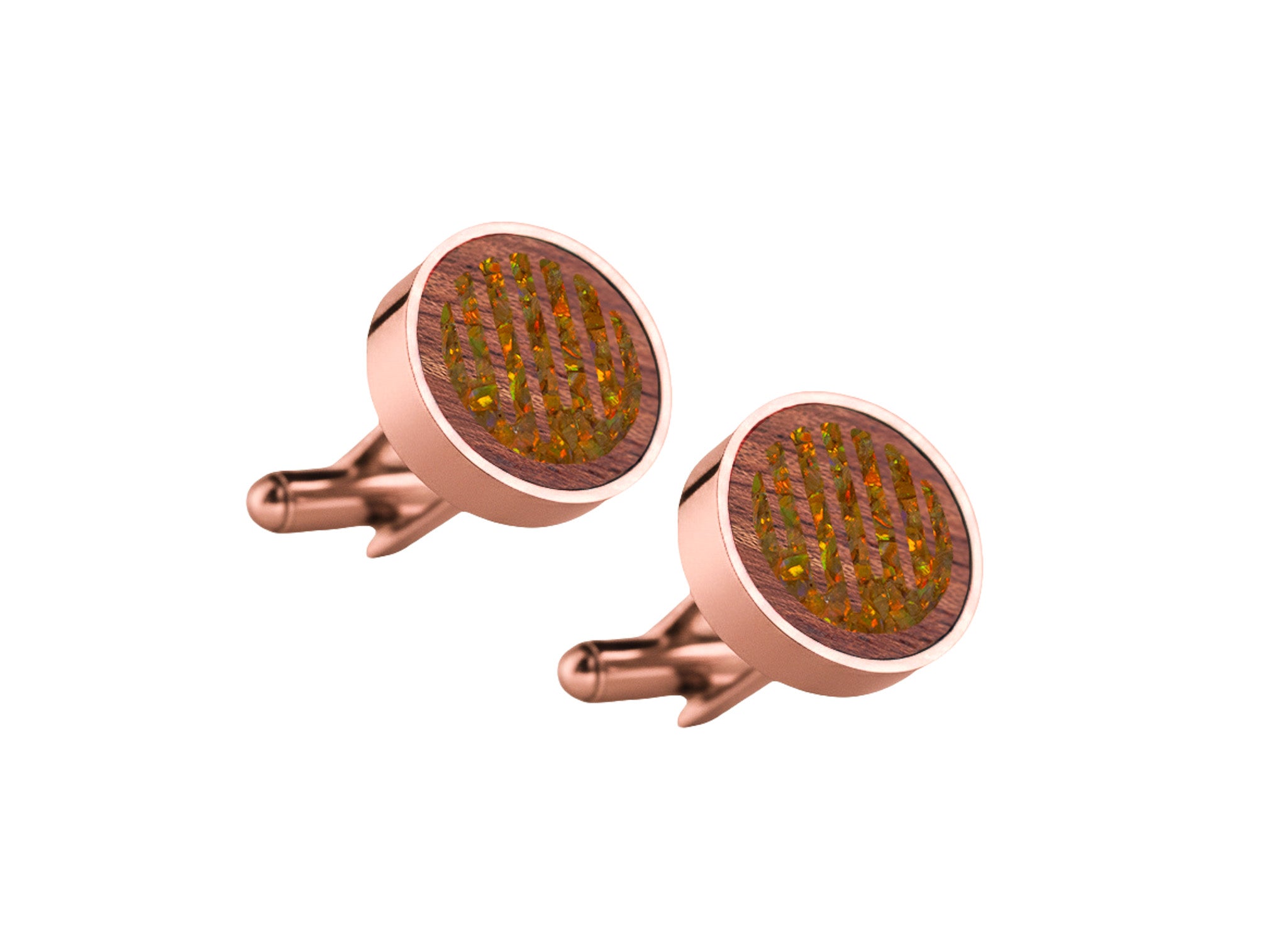 Raindrops Cufflinks Rosewood