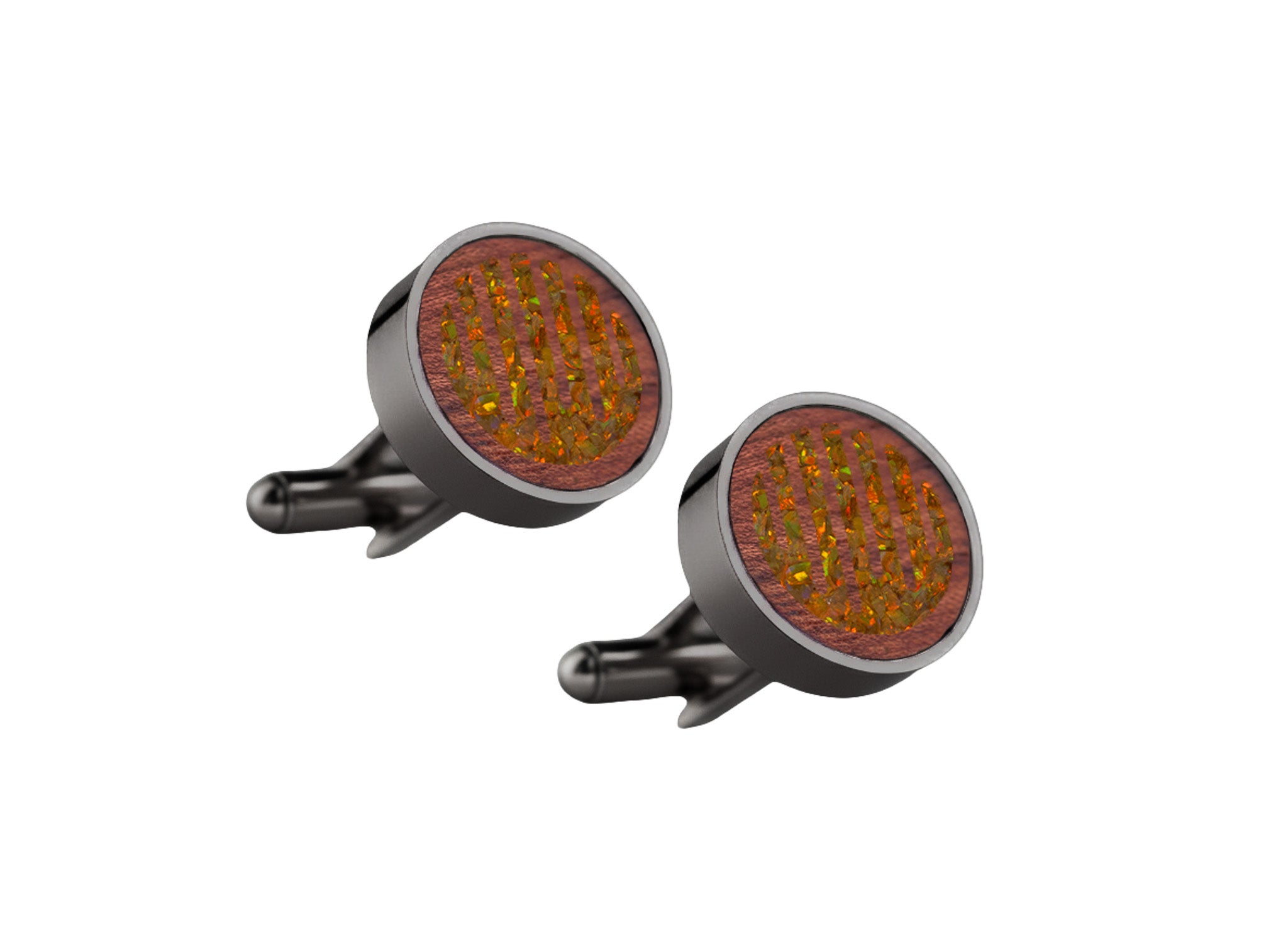 Raindrops Cufflinks Bubinga