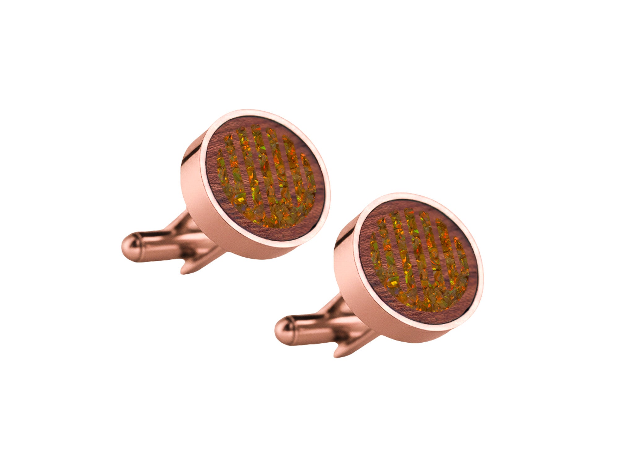 Raindrops Cufflinks Bubinga