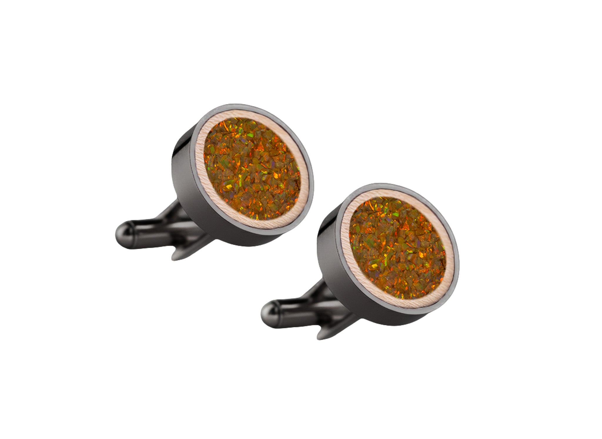 Circle Cufflinks Maple