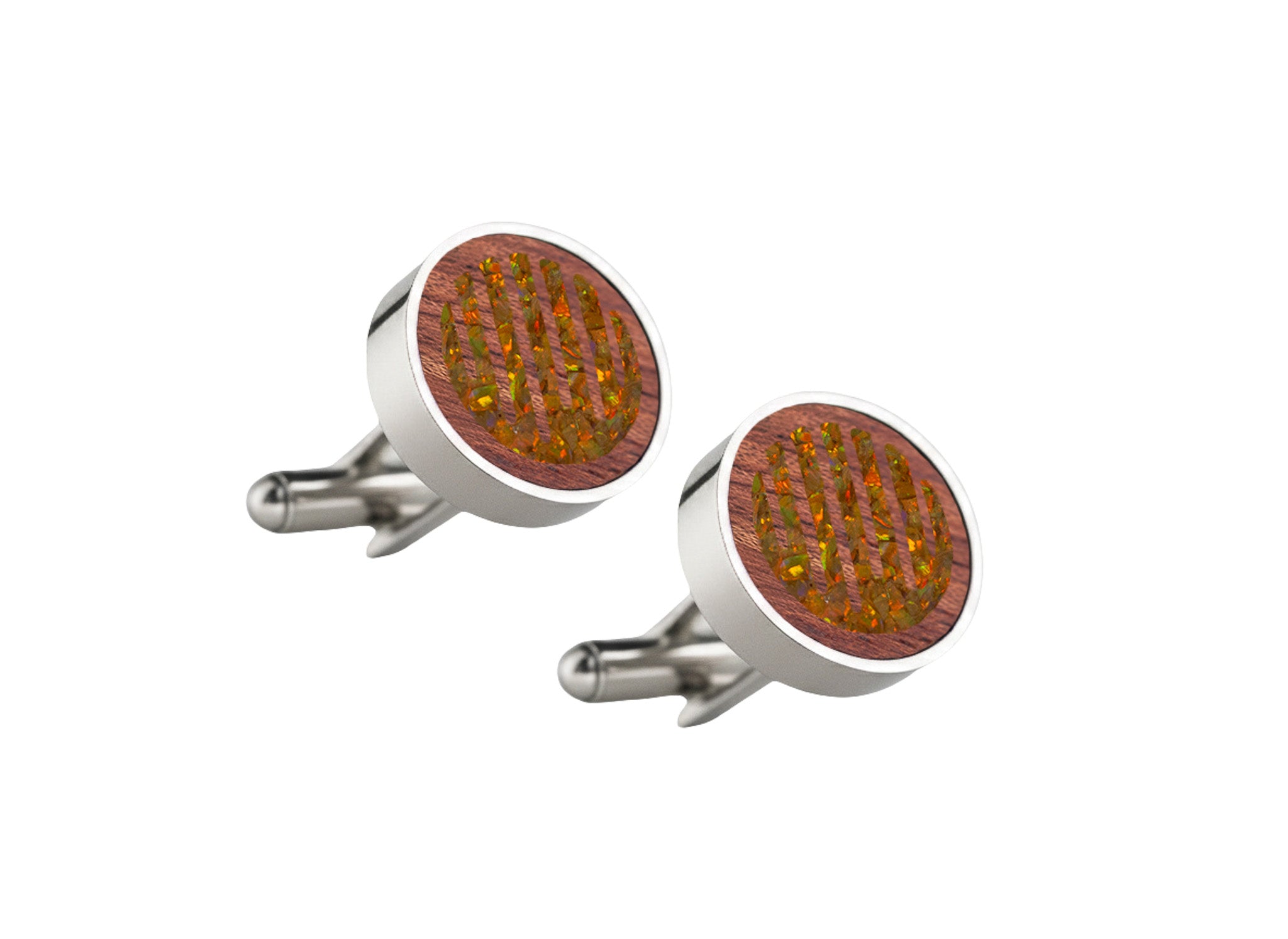 Raindrops Cufflinks Bubinga