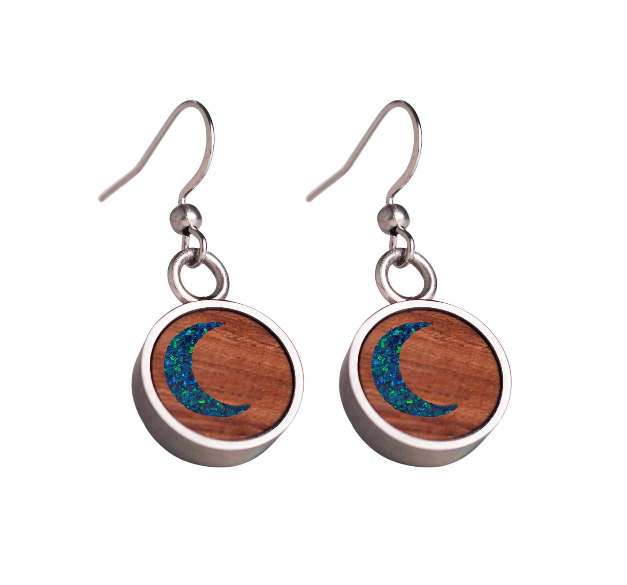 Moon Earrings Bubinga